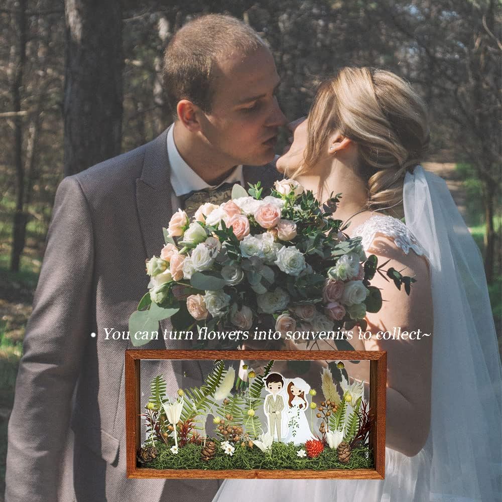 Private Label Shadow Photo Frame,Wooden Double-Sided High-Definition Plexiglass Storage Box, DIY Display Box, Suitable for Dried Flowers, Specimens, Handicrafts, Baby Souvenirs and Photos (Walnut Brown) Wholesale Manufacturer