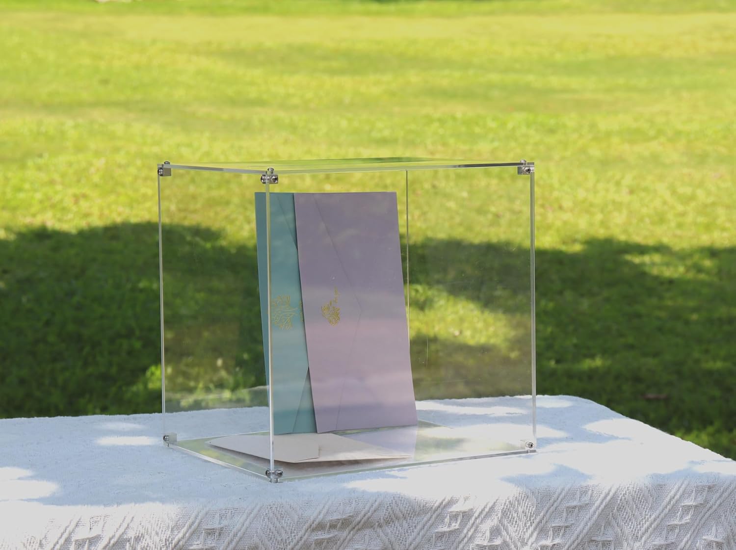 ODM All Clear Acrylic Card Box, DIY Wedding Box with Your DIY Print, Assembly Box for Reception/Wedding Box/Party Graduation & Birthday Baby Shower Decorations(10x10x8.5) Custom Mold Development
