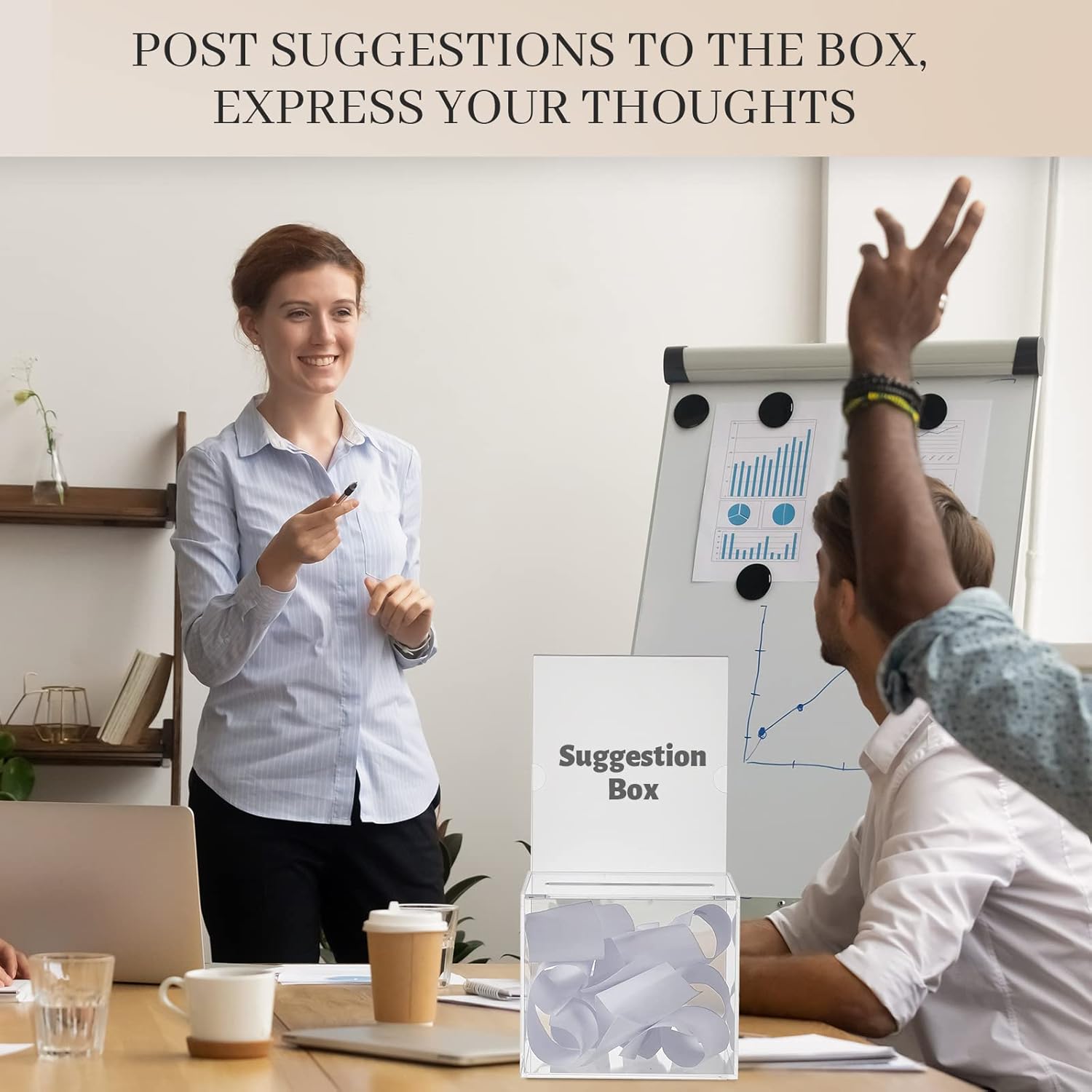 Private Label Bucherry 3 Pcs Acrylic Donation Box with Slot Clear Ballot Suggestion Raffle Ticket Box with Sign for Fundraising, Raffle, Collecting, Donating, Voting, 5.9 x 5 x 5 Inches Wholesale Manufacturer