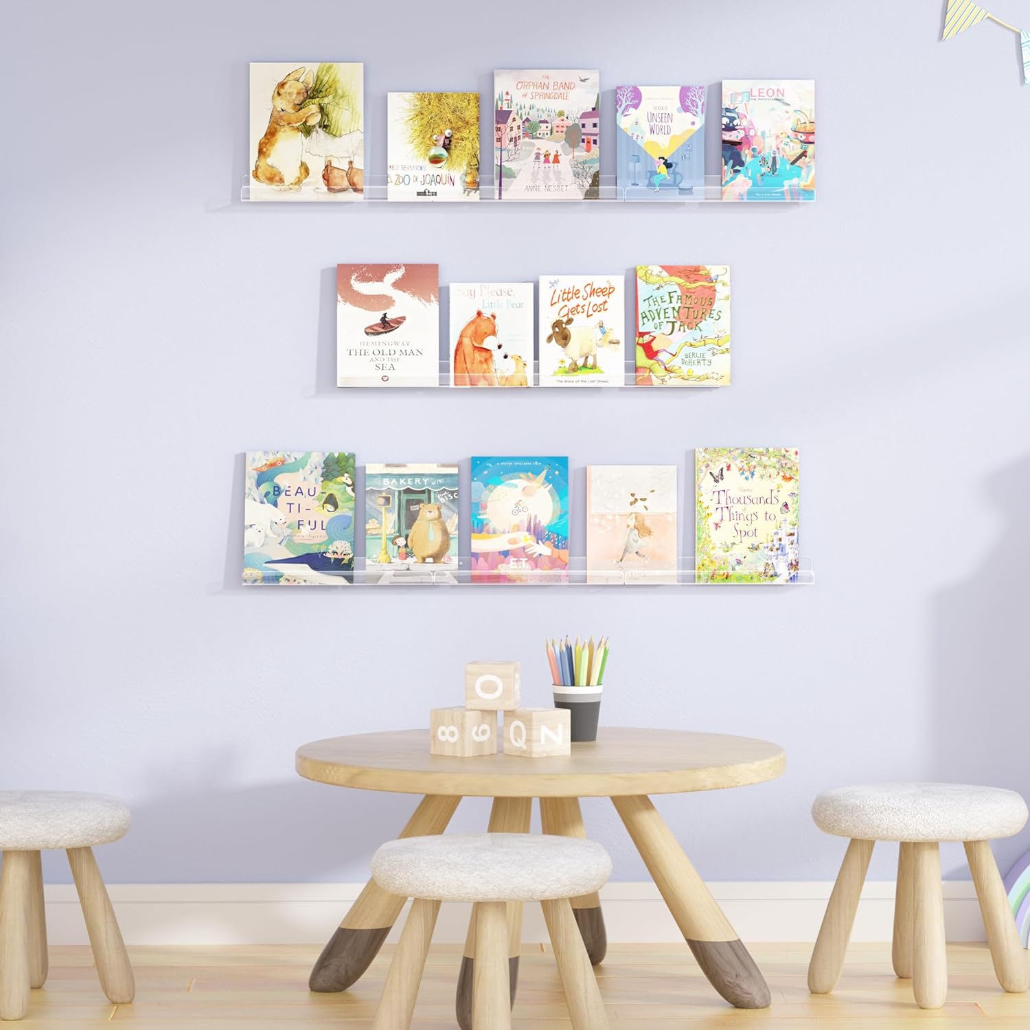ODM upsimples 12 Pack Vinyl Record Wall Mount Shelves, 12" Vinyl Holder for Album Record Storage & Display, Clear Acrylic Floating Shelves for Wall Decor, Kids Bookshelf, Magazine Rack, Picture Ledge Custom Logo Service