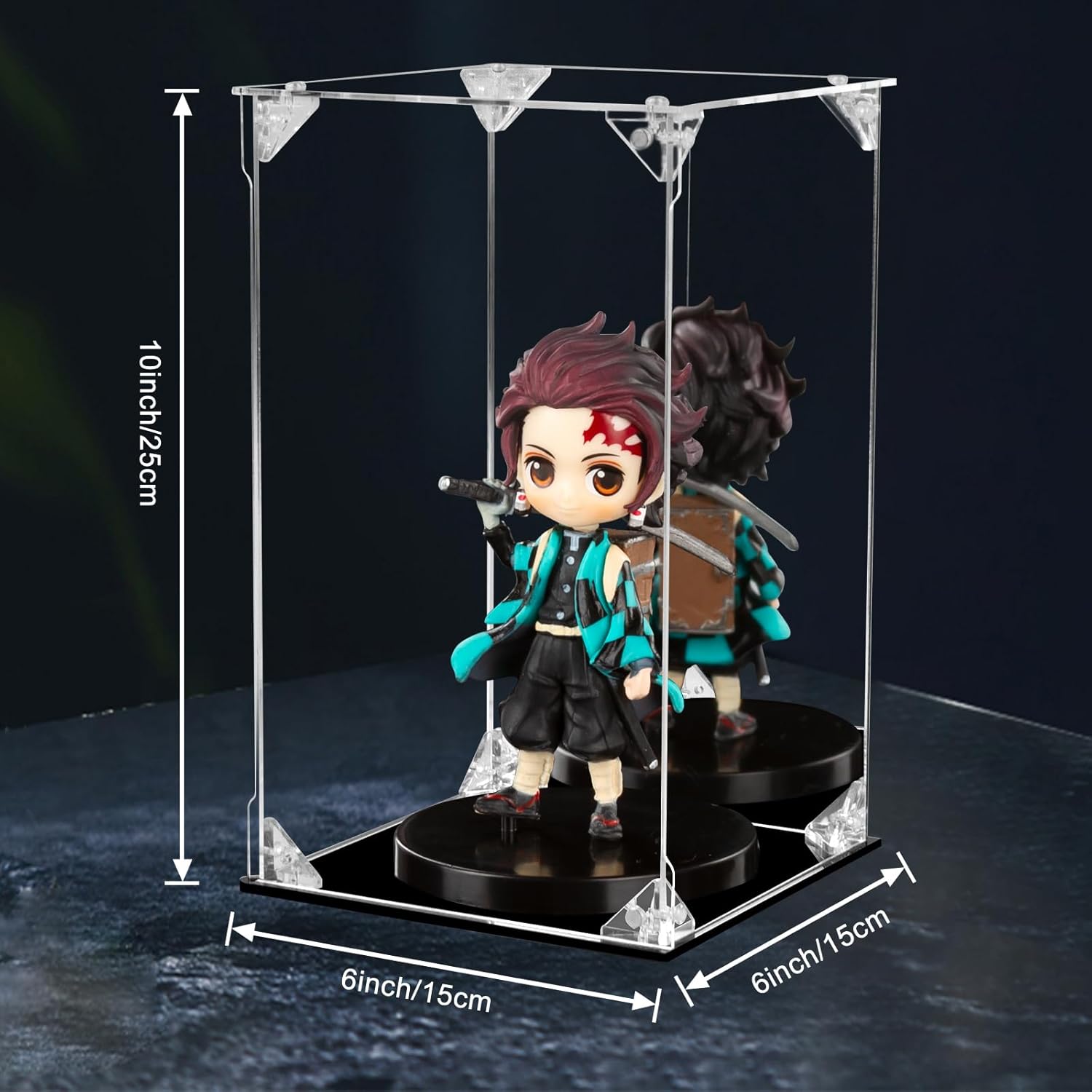 Wholesale OEM ODM Acrylic Display Case Clear Action Figure Display Case with Mirrored Back, Dustproof Protection Display Box Alternative Glass Case for Collectibles Figures Models Doll Toys (6x6x10 inch; 15x15x25 cm) Factory & Supplier