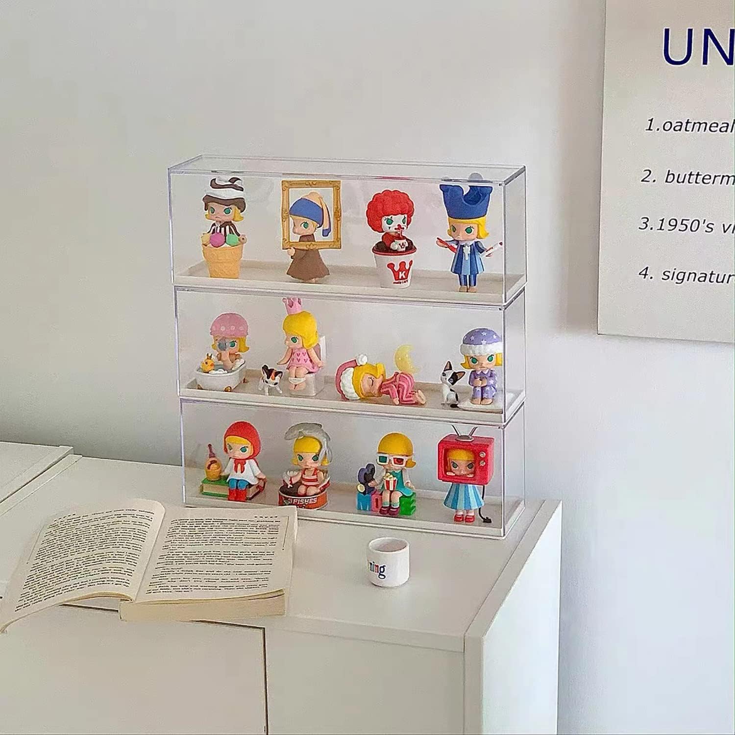 Wholesale OEM ODM Clear Acrylic Display Case for Mini Funko Pop Figures,Desktop Storage Cabinet Organizer for Doll Toy Collectibles, Action Figures, Mini Figurines Dustproof Protection（11.8" L x 3.07" W x 4.13" H Factory & Supplier