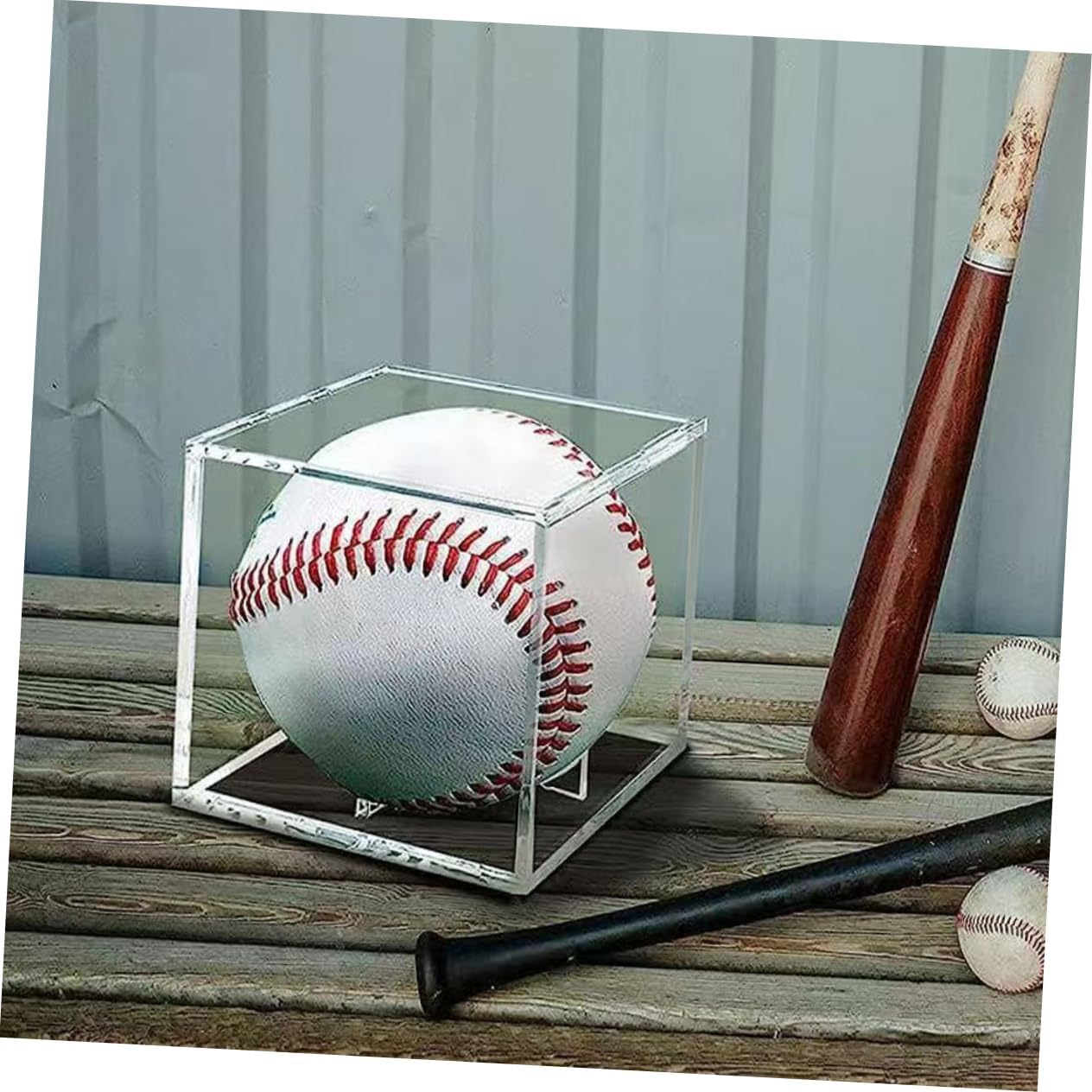ODM 3pcs Clear Acrylic Baseball Display Case with Stand Transparent Cube Holder for Autographed Baseballs Memorabilia Showcases and Collectible Storage Custom Logo Service