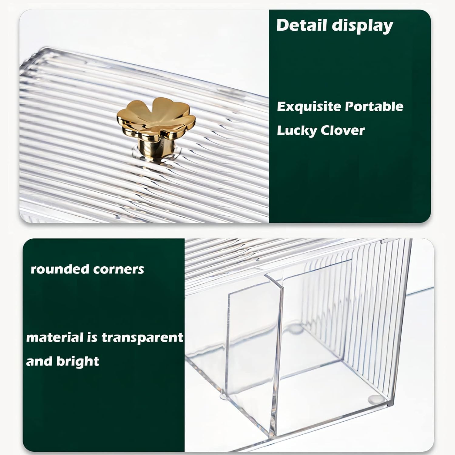 Private Label DASITON Acrylic Qtip Holder, Bathroom Jars With Lids Set, Apothecary Jar Dispenser For Cotton Ball, Swab, Round Pads, Floss Custom Logo Service