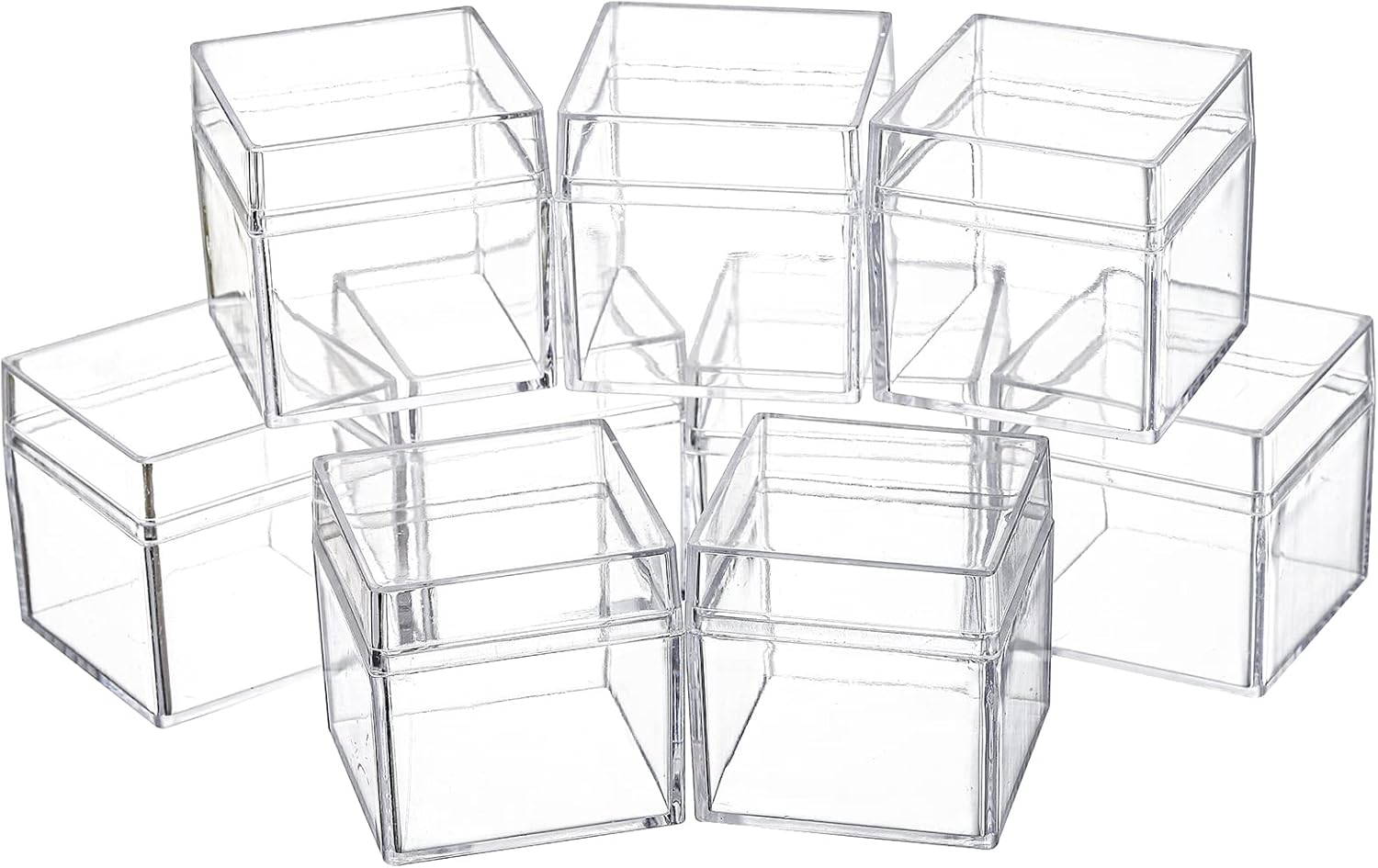ODM Okllen 36 Pack Acrylic Square Cube, Small Clear Box with Lids, Treat Gift Boxes Candy Storage Container for Cosmetics, Makeup, Jewelry, Party Favor, 2x2x2 Inches Custom Logo Service