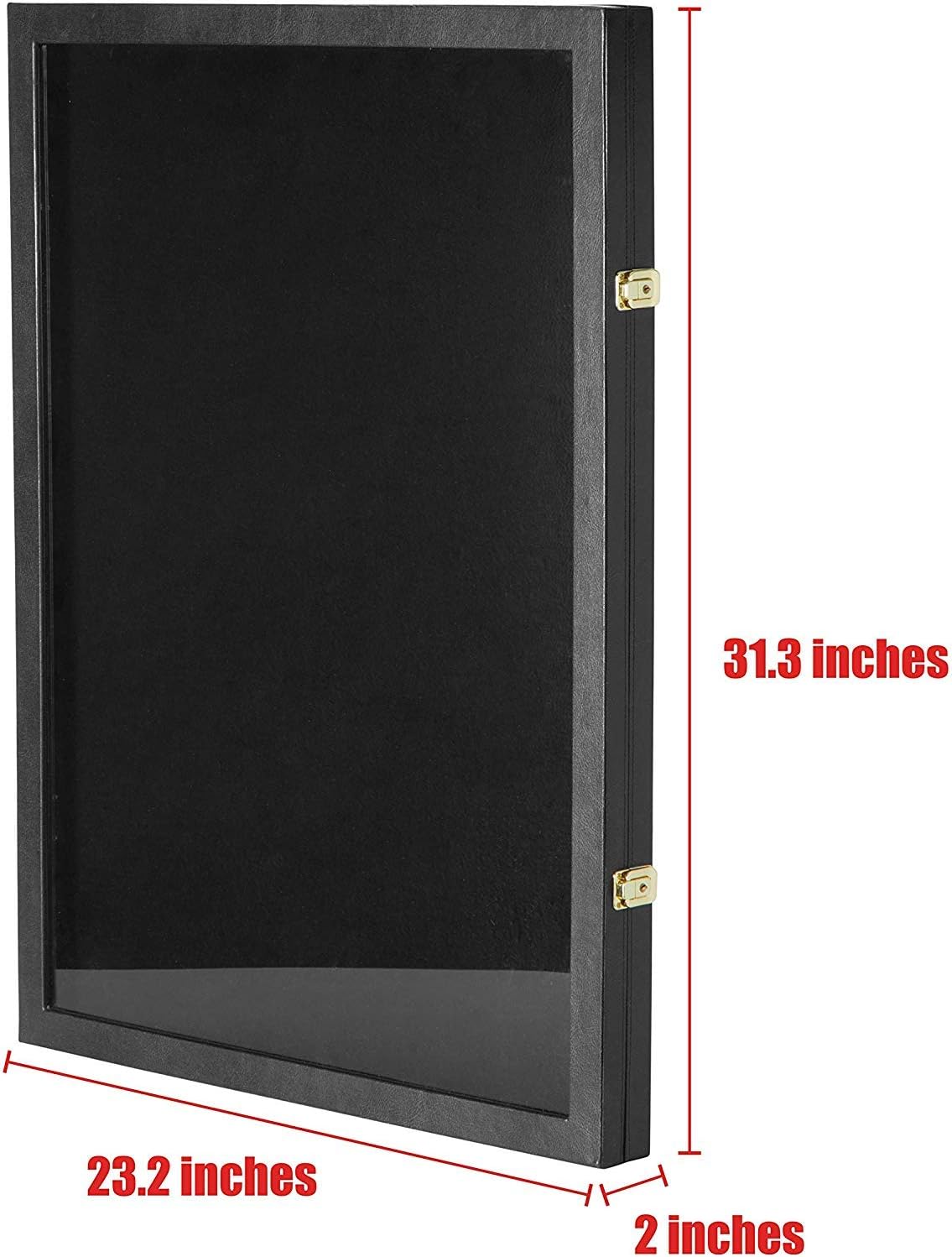 Private Label Jersey Display Case /Leather Covered Frame/Lockable(2 Locks)/ Display Shadow Box Cabinet for Baseball Basketball Football Soccer Hockey Shirt,Uniform, Acrylic Cover (Black) - JackCubeDesign MK358A Custom Mold Development