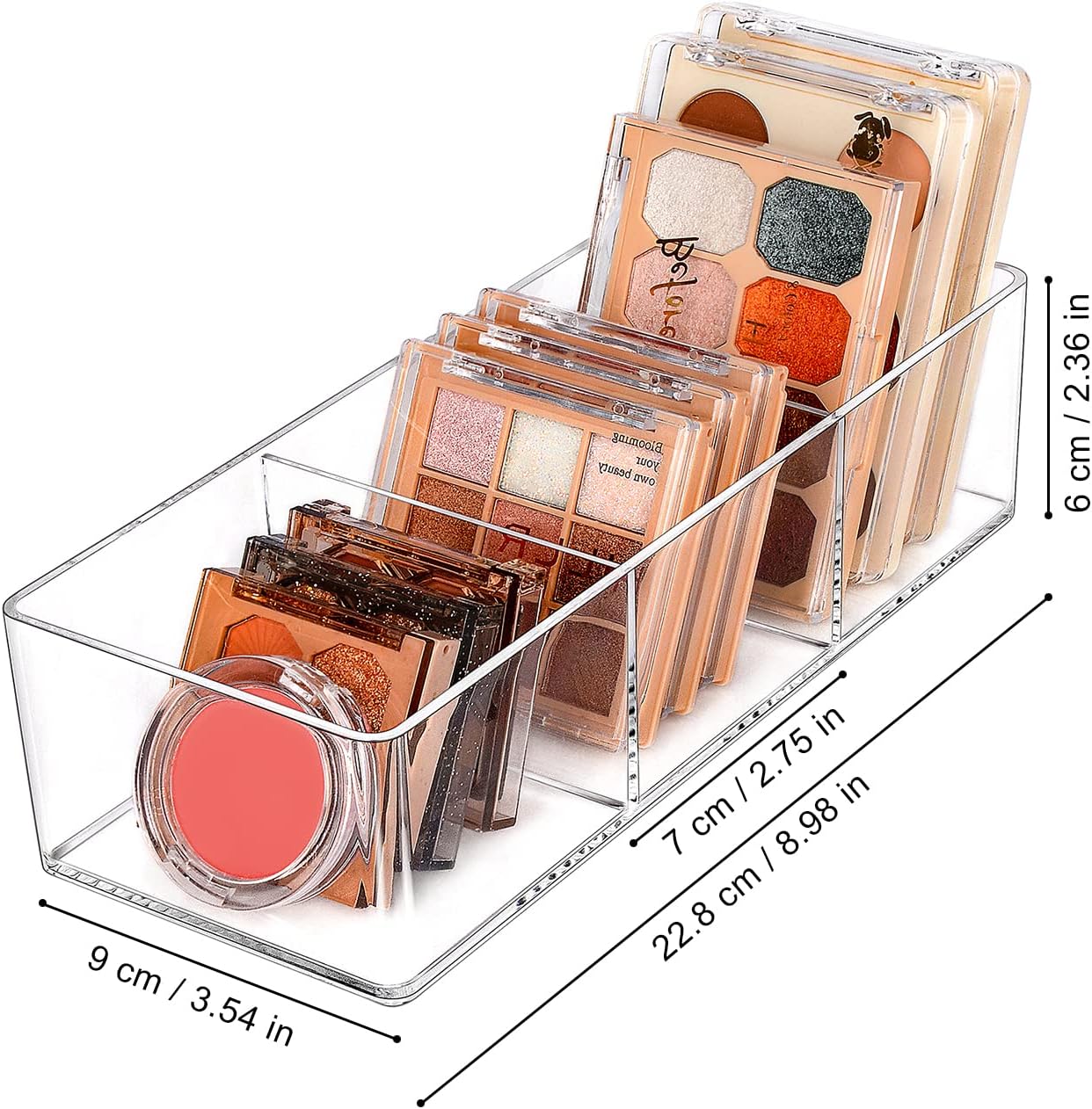 Private Label JessLab Acrylic Makeup Organizers, 3-Section Bathroom Organizer for Drawer, Cosmetic Display Cases for Vanity, Countertop, Desk, Kitchen, and Cabinet Storage Factory Direct Price
