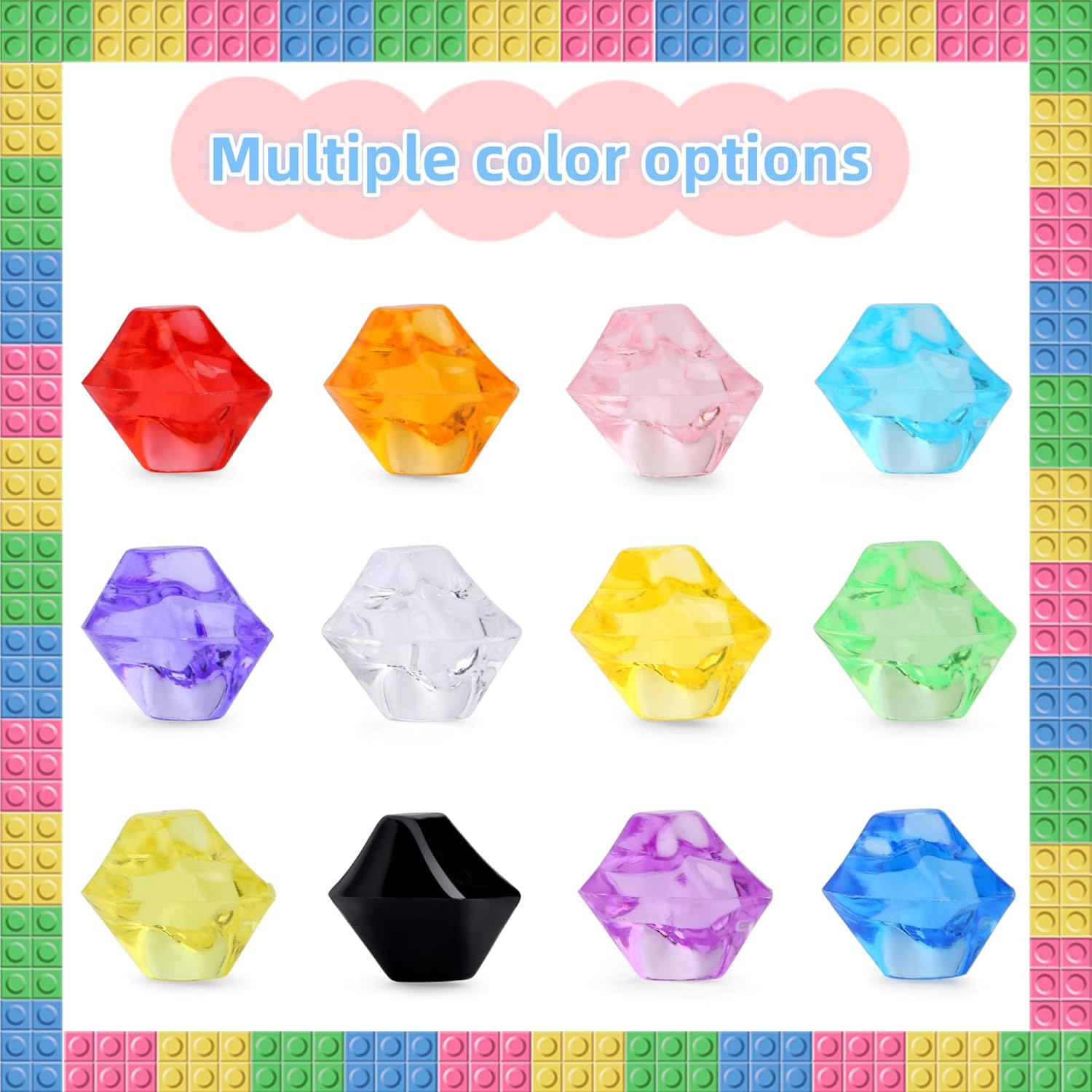ODM YATOJUZI 500pcs Fake Ice Cubes Clear Acrylic Crushed Rocks Vase Fillers Plastic Diamonds Gems for DIY Party Wedding Centerpiece Table Scatter Prop Display 0.5" (Only Clear) Custom Logo Service