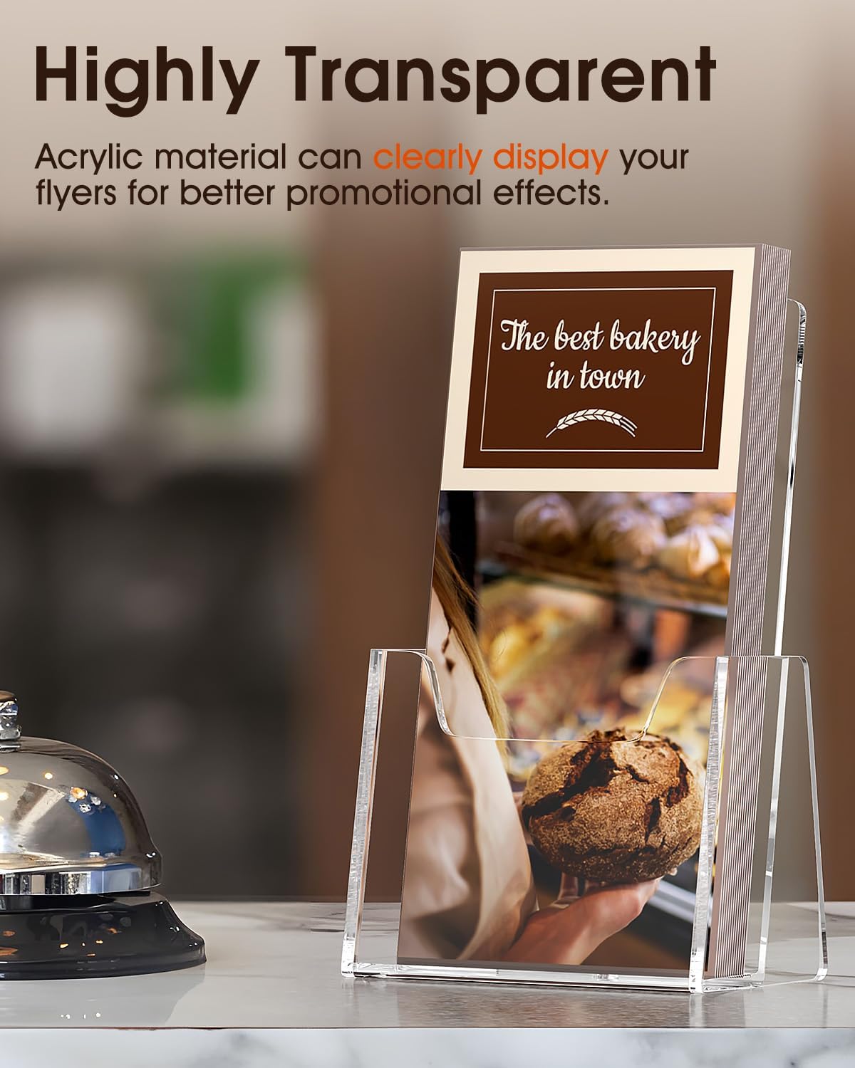 Wholesale MaxGear Brochure Holder 2 Pack, 4 Inches Wide Acrylic Display Stand Clear Pamphlet Holders Flyer Holder Rack Card Holders Countertop/Desk Organizer for Trifold, Booklet, Literature, Magazine China Factory Bulk Supply