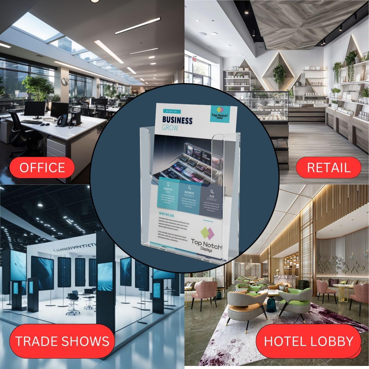 Wholesale Acrylic Brochure Holder for Wall Mounting, Clear Display for 8.5" x 11" Flyers, Literature Holder for Magazines, Pamphlets, Menus, Includes Screws & Plastic Anchors – Pack of 2 China Factory Bulk Supply