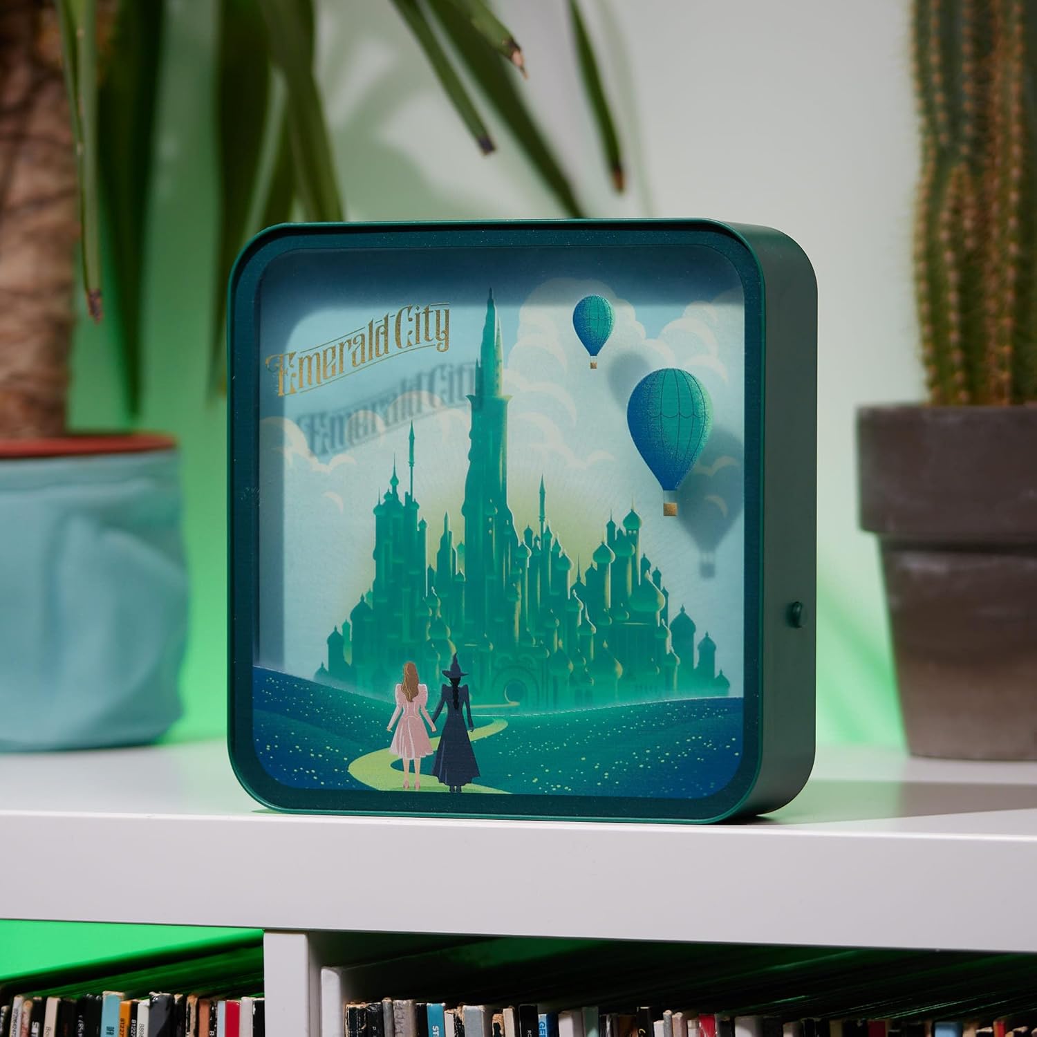 Private Label Official Wicked LED Light Box Acrylic Lamp – Elphaba & Glinda Design – USB Powered or Battery Operated – Desk, Shelf, or Wall Mountable Ecommerce Ready Product