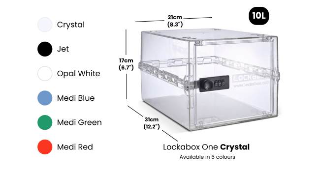 Medium Lock Box. Size Guide For Medium Lockable Boxes, Clear Lock Boxes