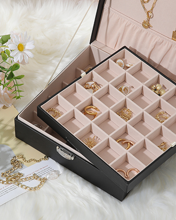 Direct Manufacturer misaya Earring Jewelry Organizer with 5 Drawers, Birthday Present, Clear Acrylic Jewelry Box for Women, Velvet Earring Display Holder for Earrings Ring Bracelet Necklace, Gray Low MOQ
