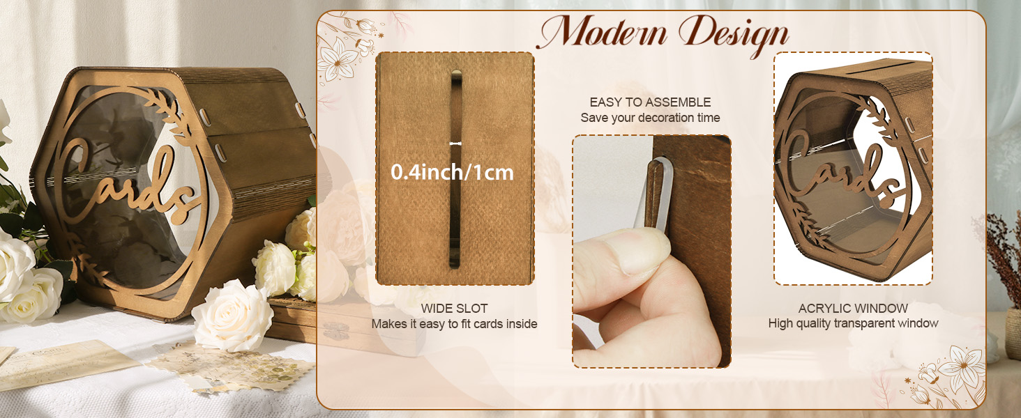 wooden wedding card box