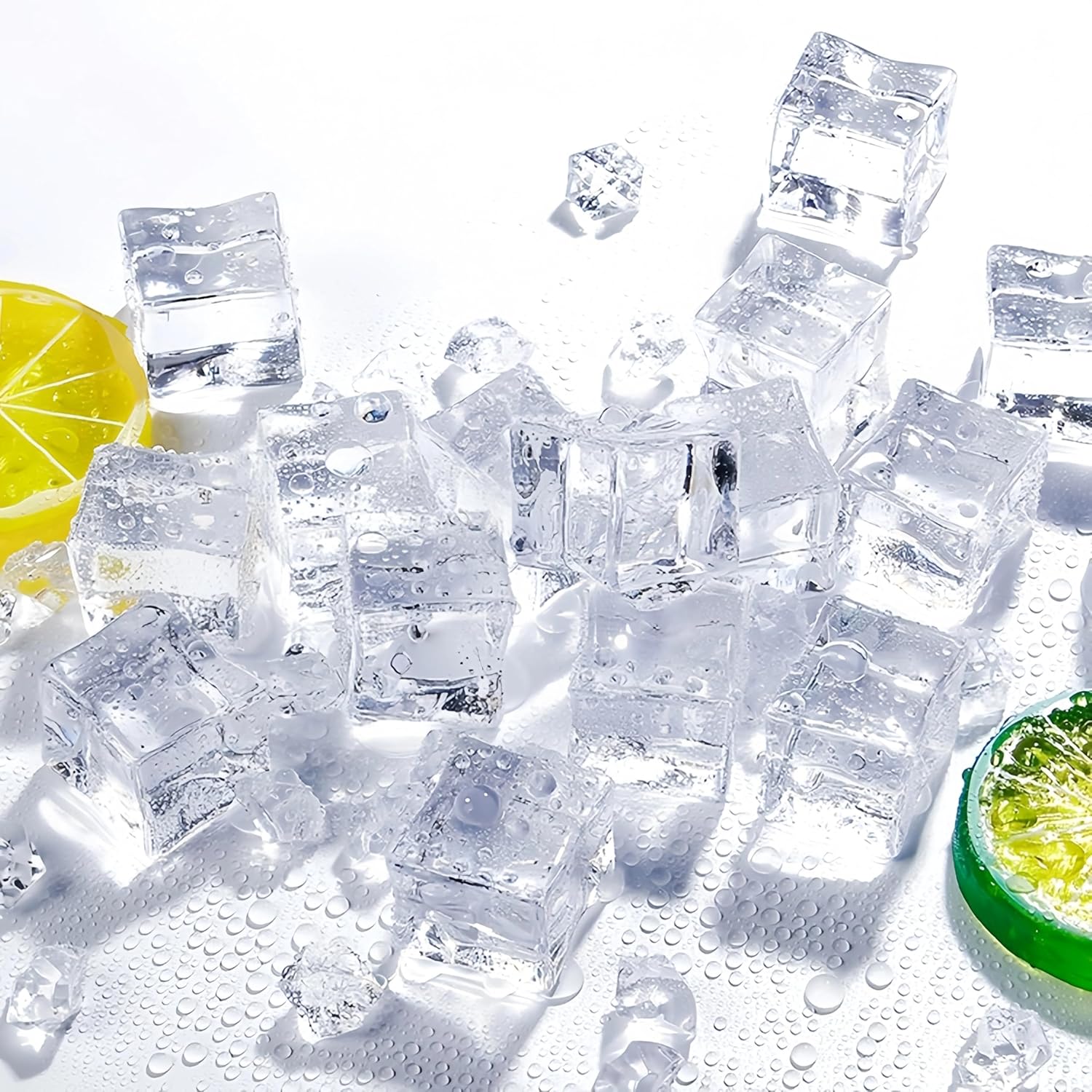 ODM 50PCS Fake Acrylic Ice Cubes 0.8", Clear Ice Rocks Decorative Stone for Photography, Weddings, Food Displays & DIY Custom Logo Service