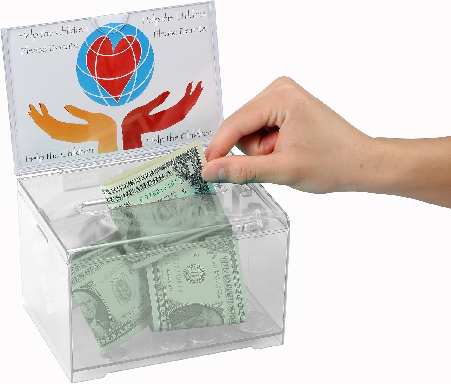 Private Label Adir Acrylic Donation Ballot Box with Lock - Secure and Safe Clear Slotted Suggestion Box - Storage Lock Deposit Box with Keys for Cards, Votes, Tickets, Feedback and Money (6.25 x 4.5 x 4 inches) Custom Mold Development