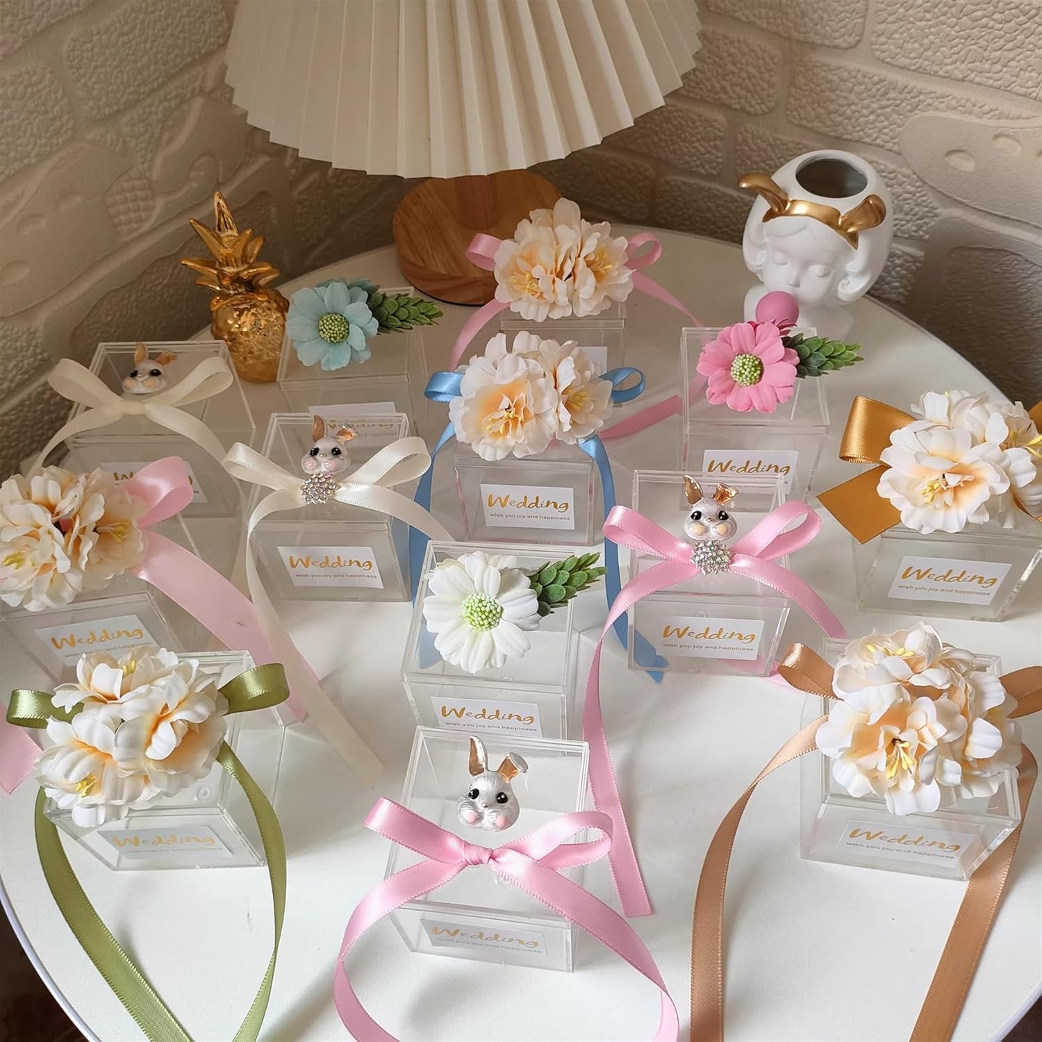 Private Label Small Acrylic Box 4 Packs Clear Boxes with Lid Acrylic Square Cube for Display Jewelry Storage Boxes Party Decorative Box Wholesale Manufacturer