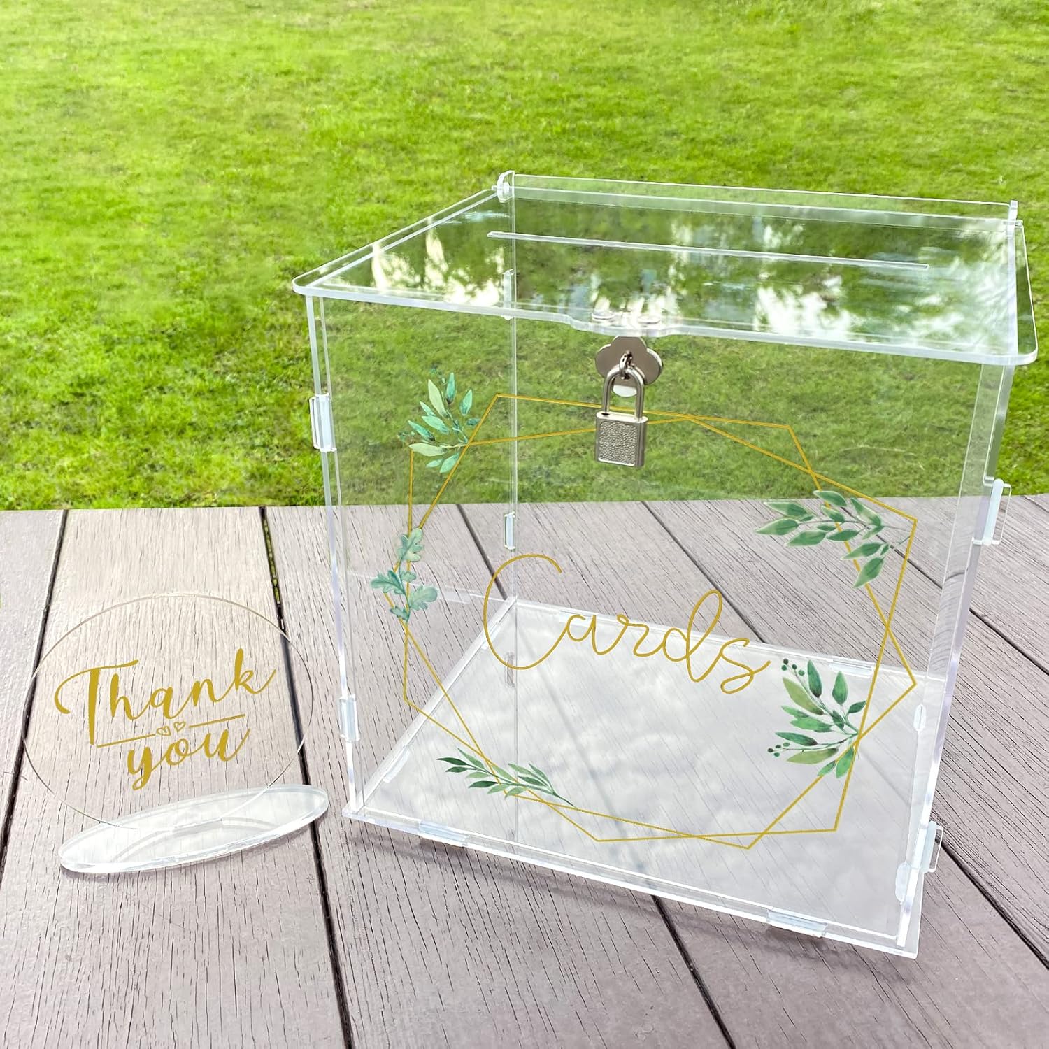 ODM OurWarm Acrylic Wedding Card Box with Lock, Gift Card Box for Reception, Wedding Money Card Box for Party Graduation Birthday Baby Shower Decorations Custom Mold Development