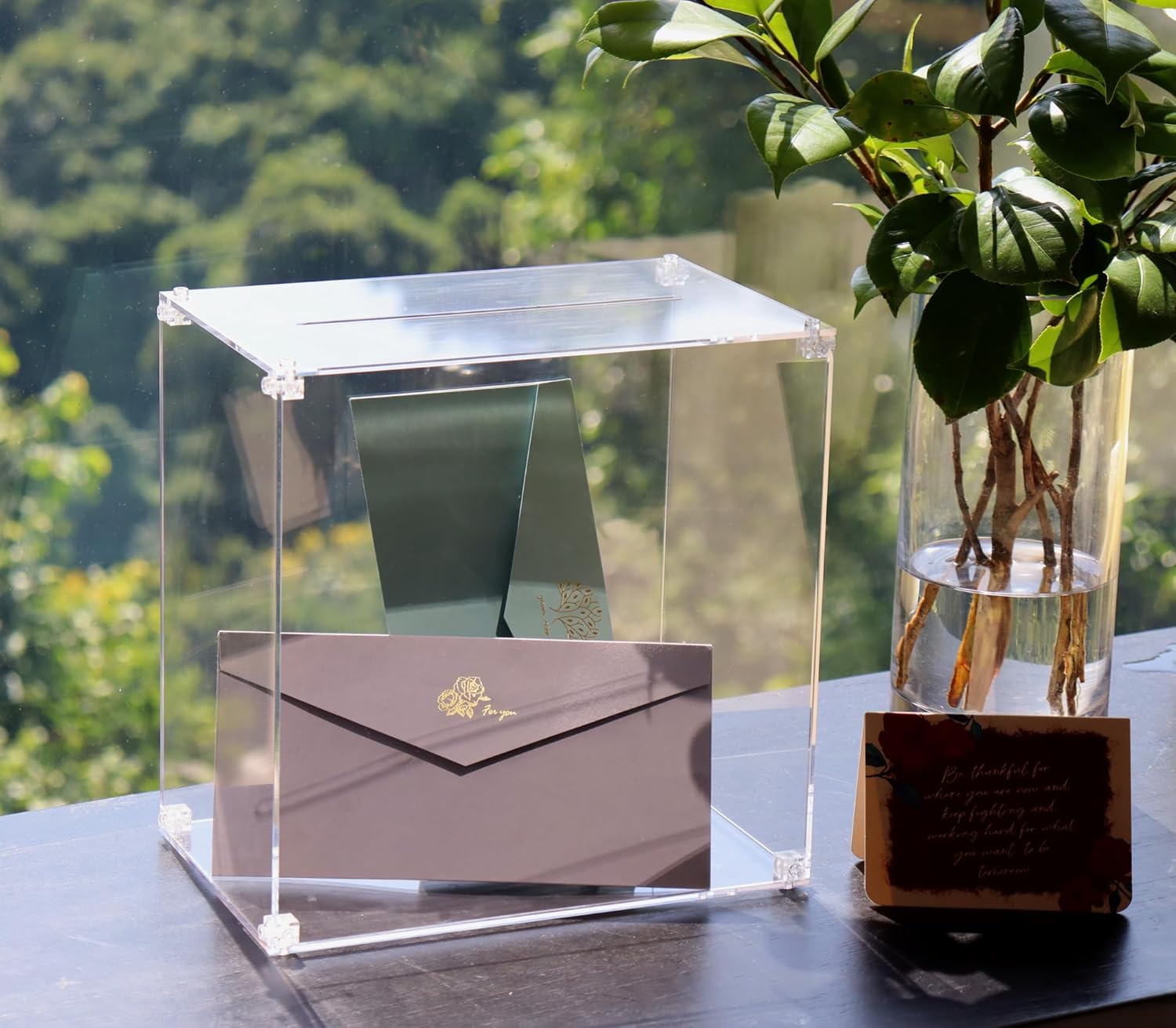 Private Label Clear Acrylic Wedding Card Box, DIY Large Card Box with Clear Assembly Parts, Party Cards Receiving for Birthdays, Graduation & Baby Shower Decorations, Easy for Traveling(10x10x6.18”) Wholesale Manufacturer