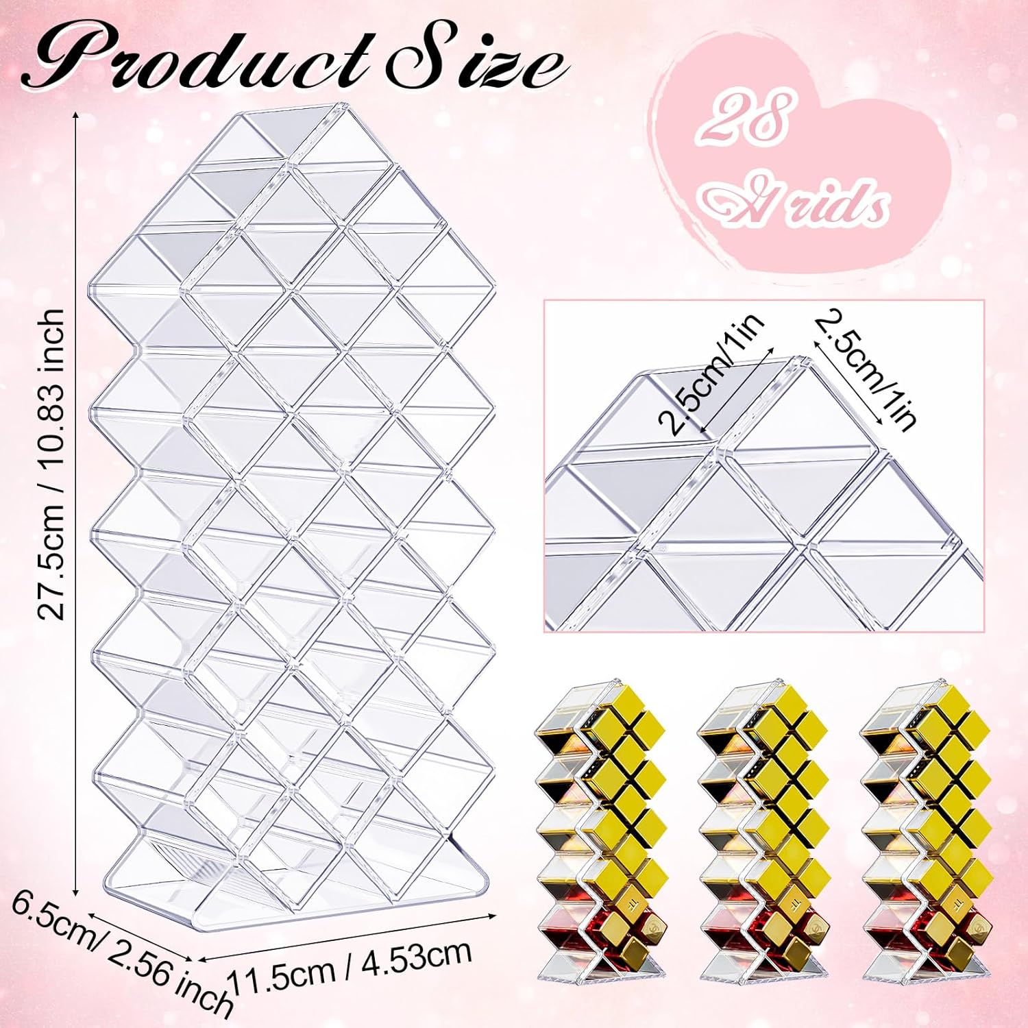 Private Label Hoolerry 4 Pack Acrylic Lipstick Holder Organizer 112 Slots Clear Lip Gloss Holder Organizers Stackable Fish Shape Lipsticks Tower Lipstick Case Display Stand Storage Box for Makeup Cosmetic Vanity Custom Logo Service