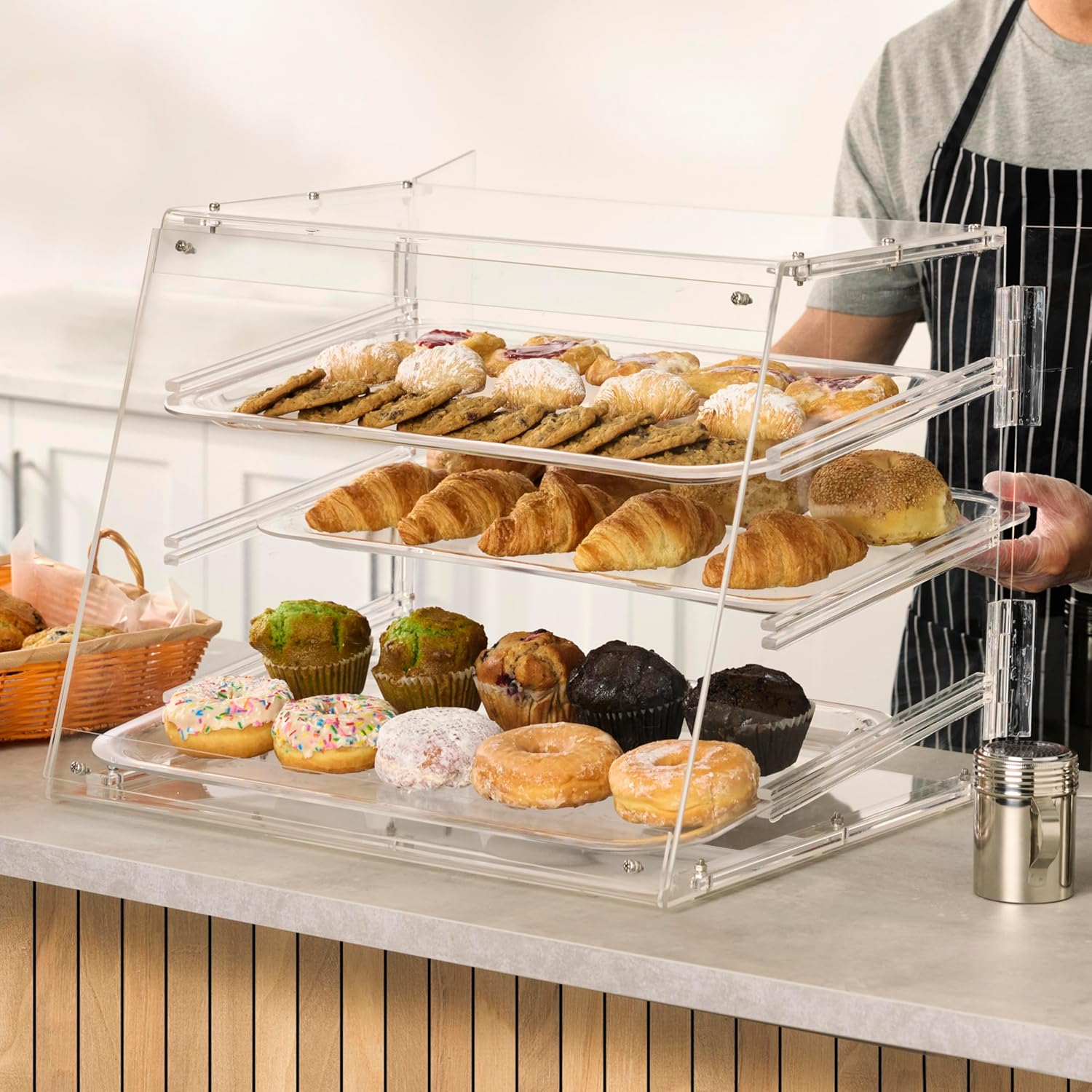 Wholesale OEM ODM Winco 3-Tier Pastry Display Case, Acrylic Medium Factory & Supplier