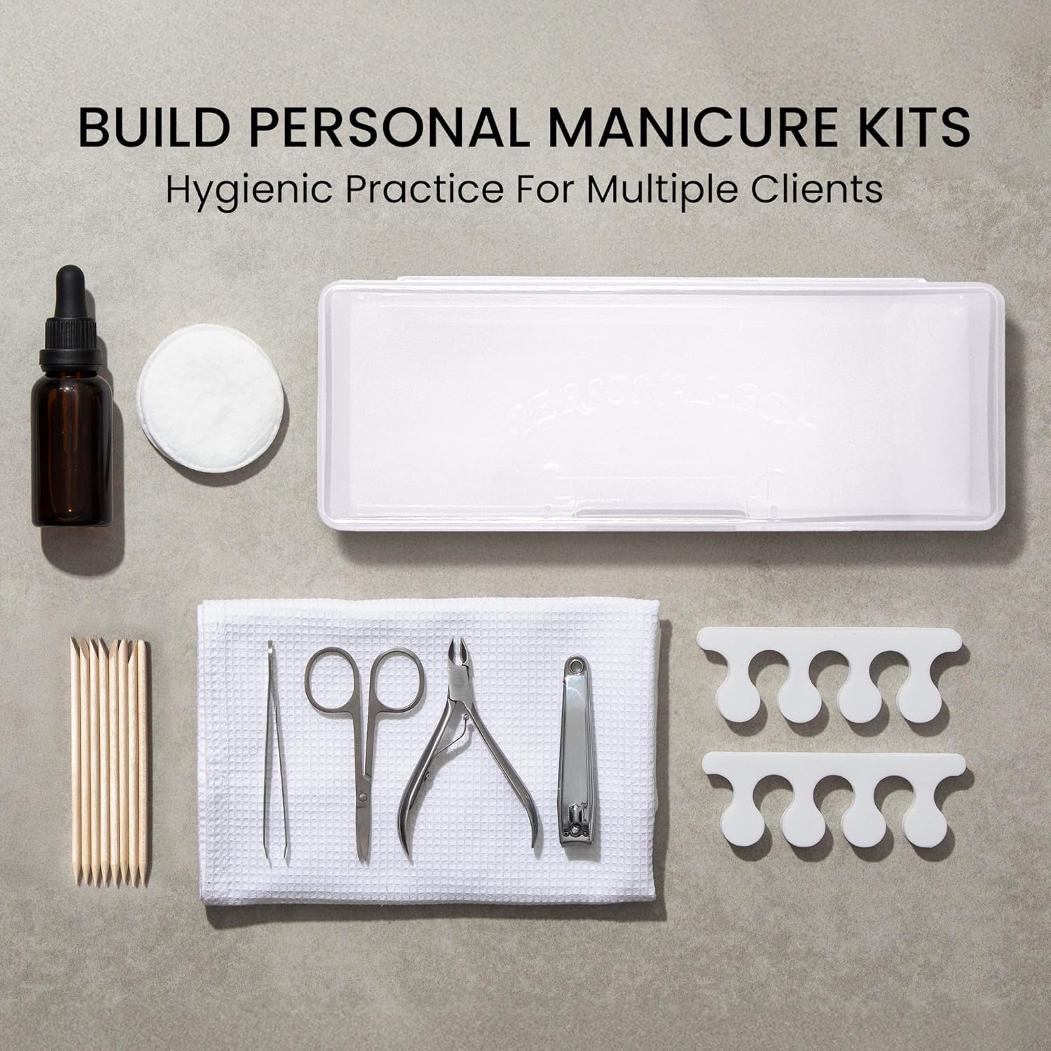Private Label Beauticom Personal Box Storage Case for Professional Manicurist Nails Pedicure (Large Size) (4 Pieces Mix Color, Mix Color: Pink, Blue, Frosted, Purple) Custom Logo Service