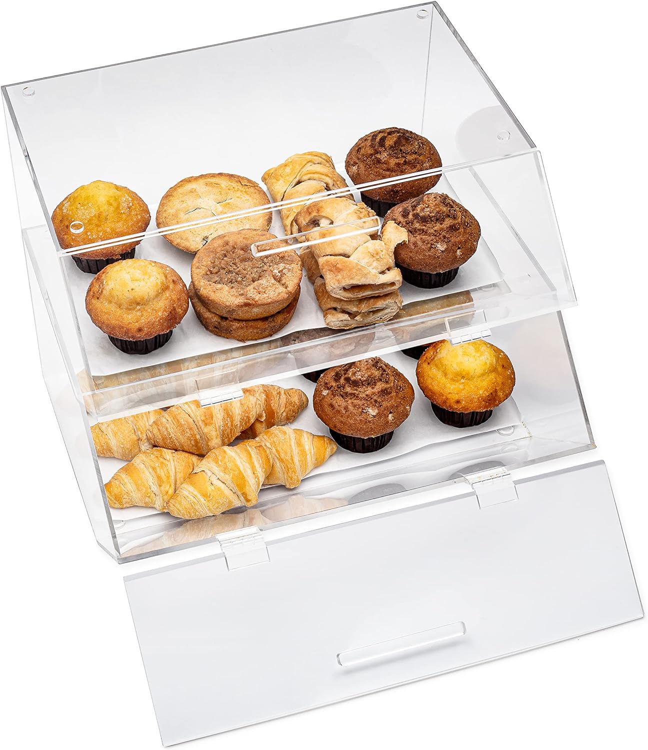 Wholesale OEM ODM Countertop Bakery Display Case - Acrylic Storage for Pastry and Food, Cookies Dessert Bread Bagels Donuts Cupcakes, Retail, Home, Commercial Factory & Supplier