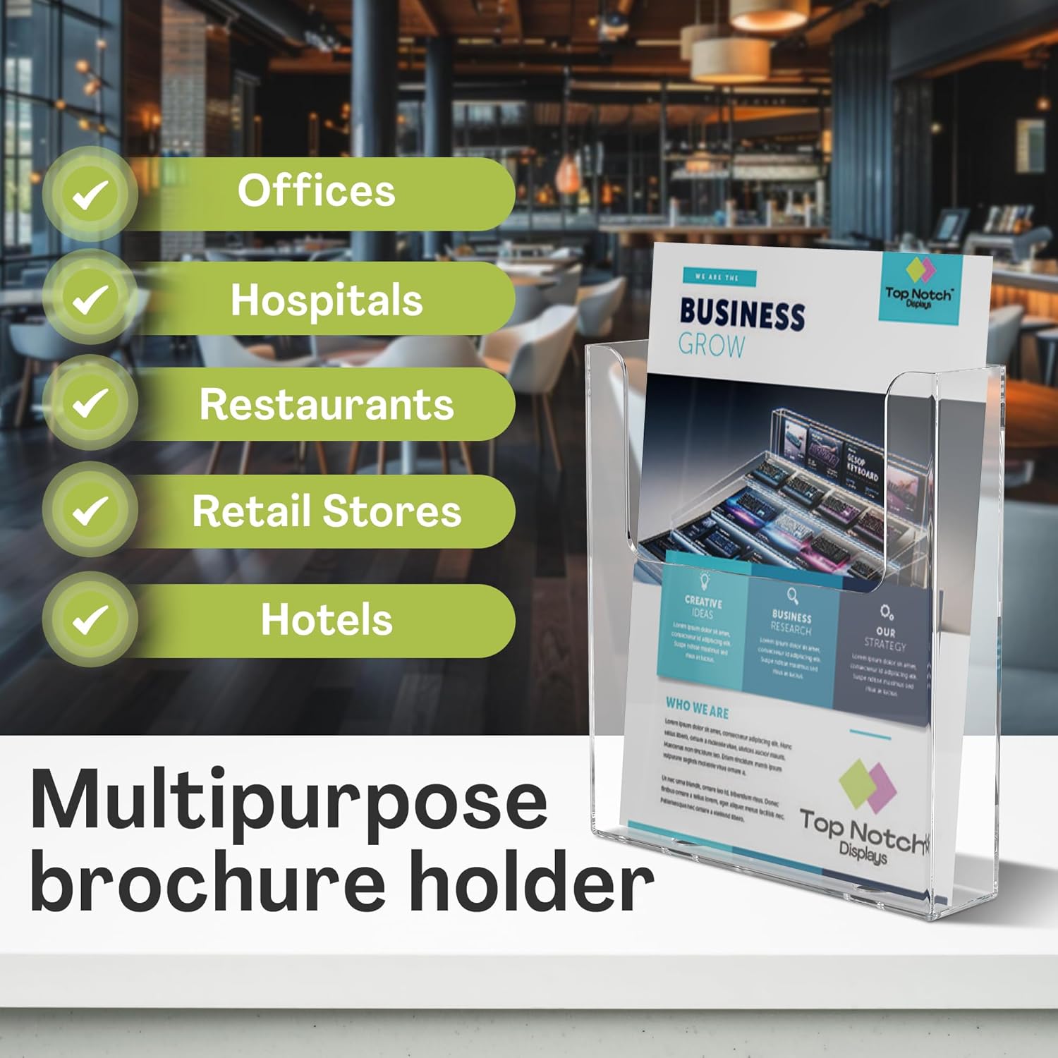Wholesale Acrylic Brochure Holder for Wall Mounting, Clear Display for 8.5" x 11" Flyers, Literature Holder for Magazines, Pamphlets, Menus, Includes Screws & Plastic Anchors – Pack of 2 China Factory Bulk Supply