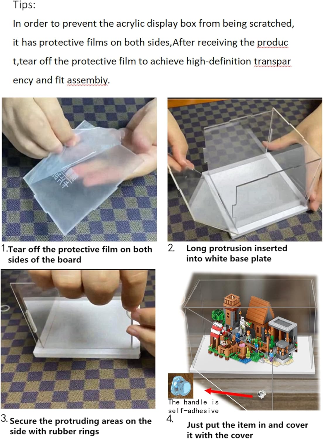 Wholesale OEM ODM Clear Acrylic Display Case,Display Box Stand with White Base,with Door, Dustproof Protection Showcase for Collectibles Memorabilia Figurines ,12 Size Options(6x6x6 inch; 15x15x15cm) Factory & Supplier