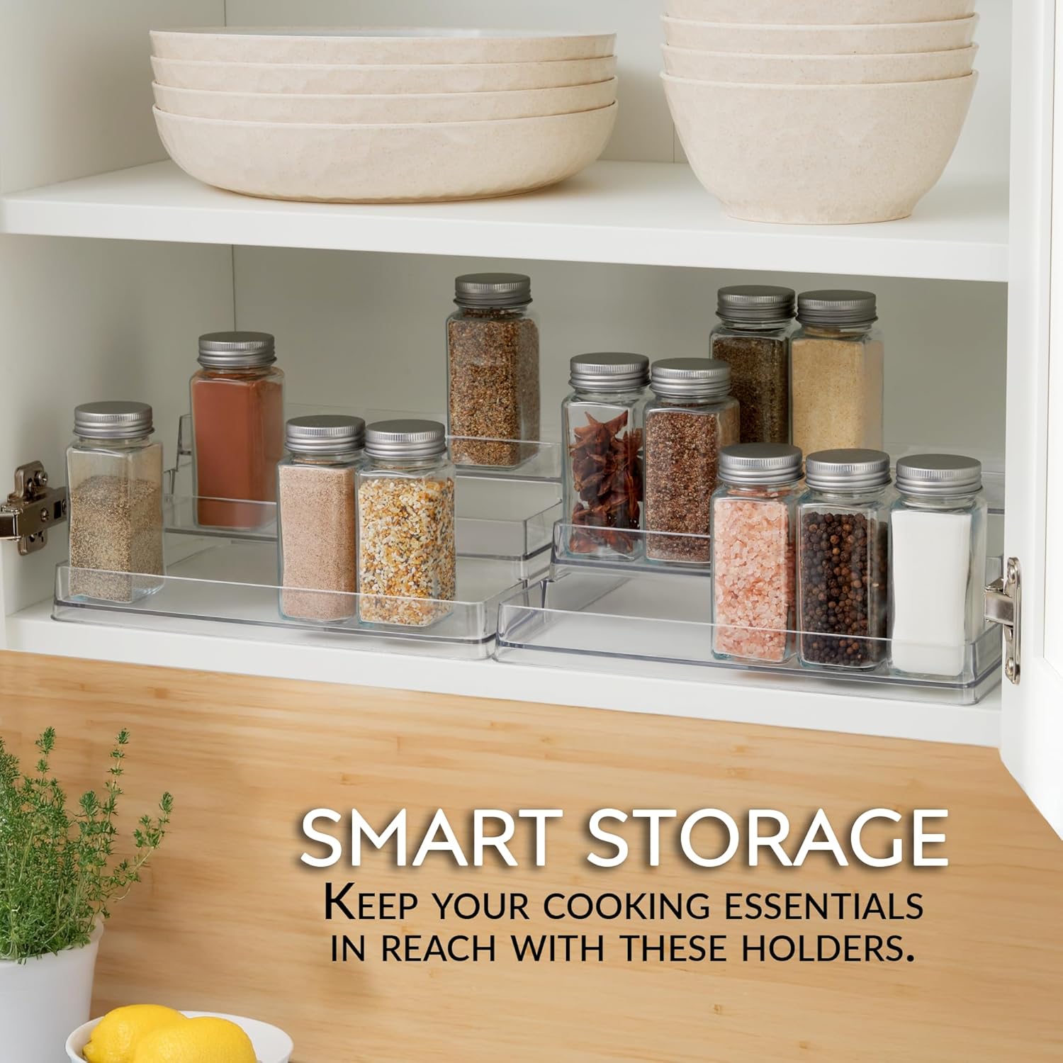 Private Label 3-Tier Spice Rack Organizer Clear Storage Shelf for Kitchen, Bathroom, Bedroom & Office, Home Storage and Organization Dropshipping Friendly