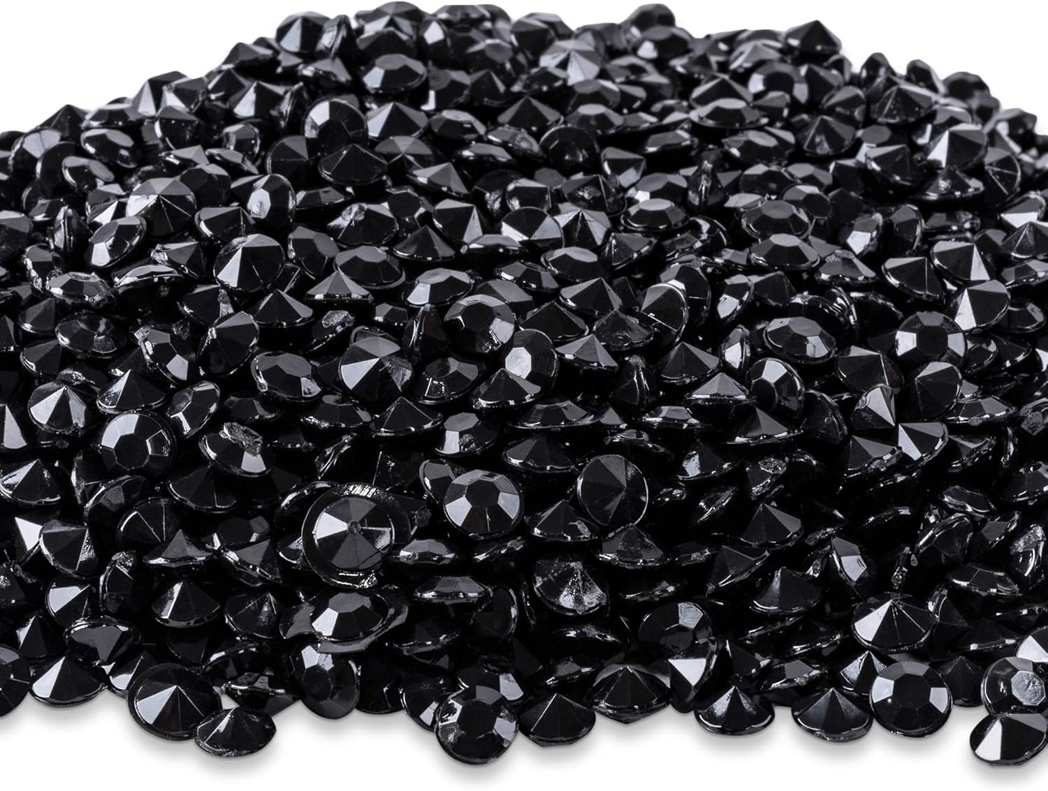 Private Label 2000 Black Diamond Table Confetti Wedding Bridal Shower Party Decorations 1 Carat 6.5mm Black Wholesale Manufacturer