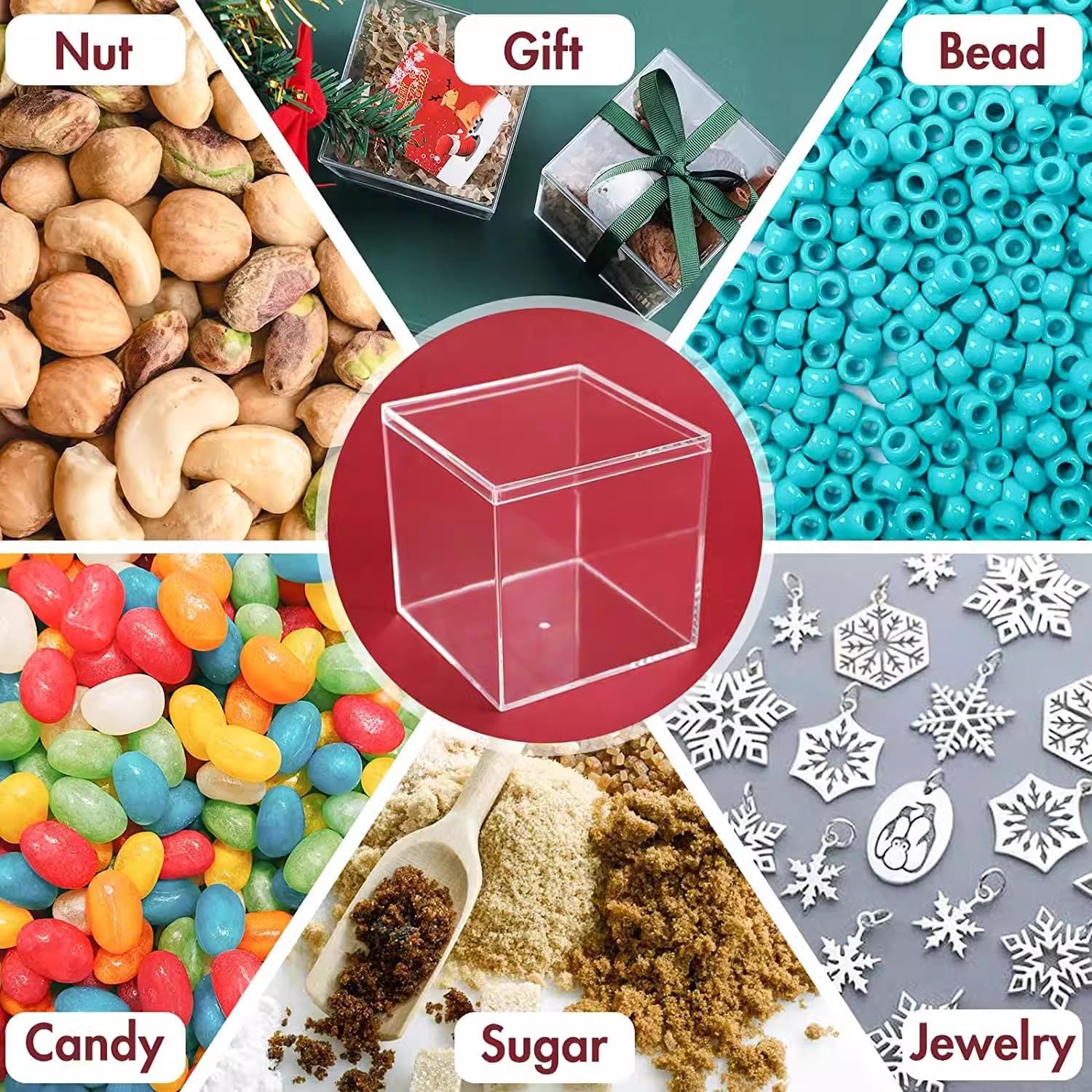 ODM Clear Acrylic Box with Lid, 30 PCS 2.2x2.2x2.2 Inch Plastic Box for Organizer Storage Box for Candy Pill and Tiny Jewelry (30) Custom Mold Development