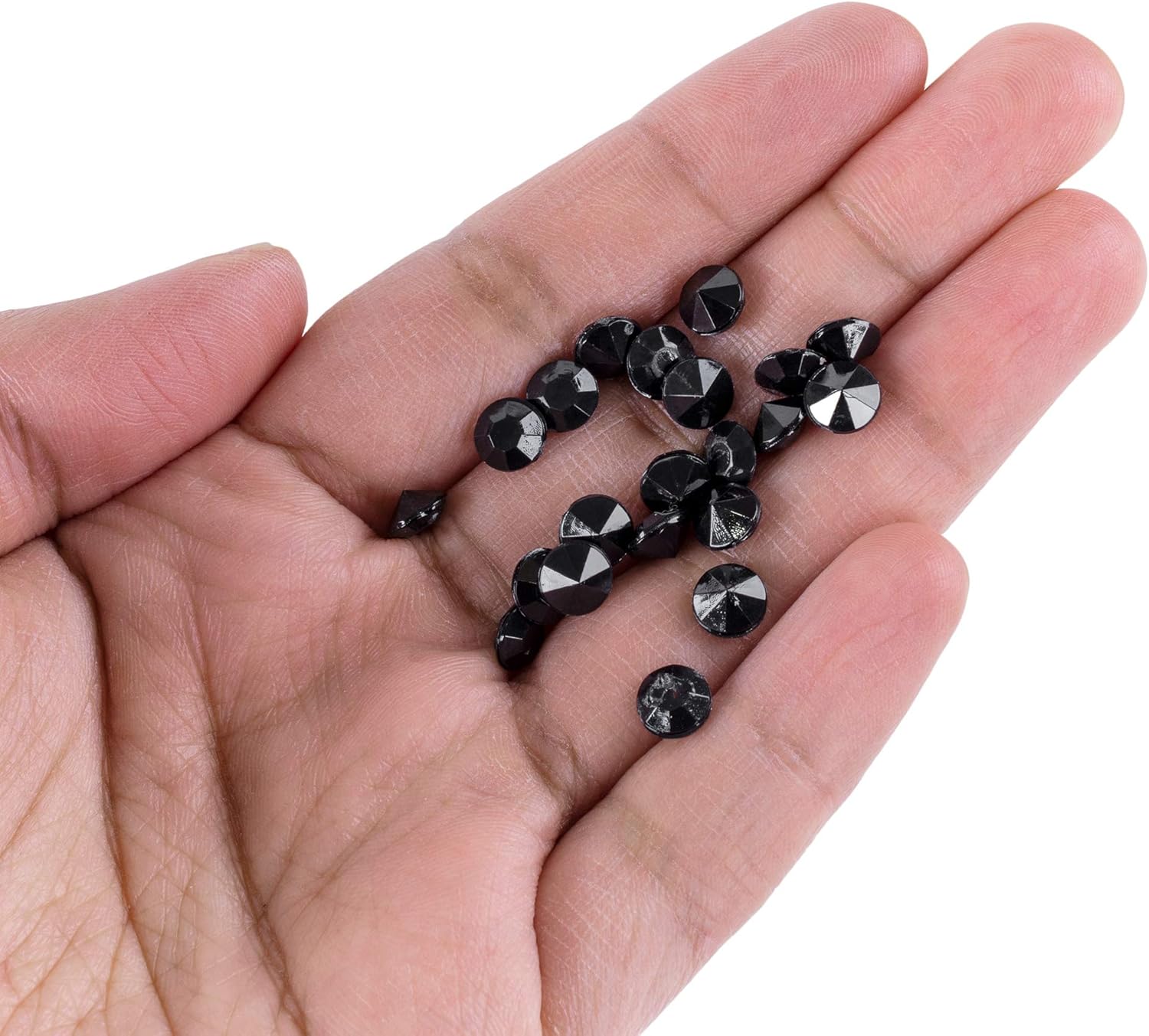 Private Label 2000 Black Diamond Table Confetti Wedding Bridal Shower Party Decorations 1 Carat 6.5mm Black Wholesale Manufacturer