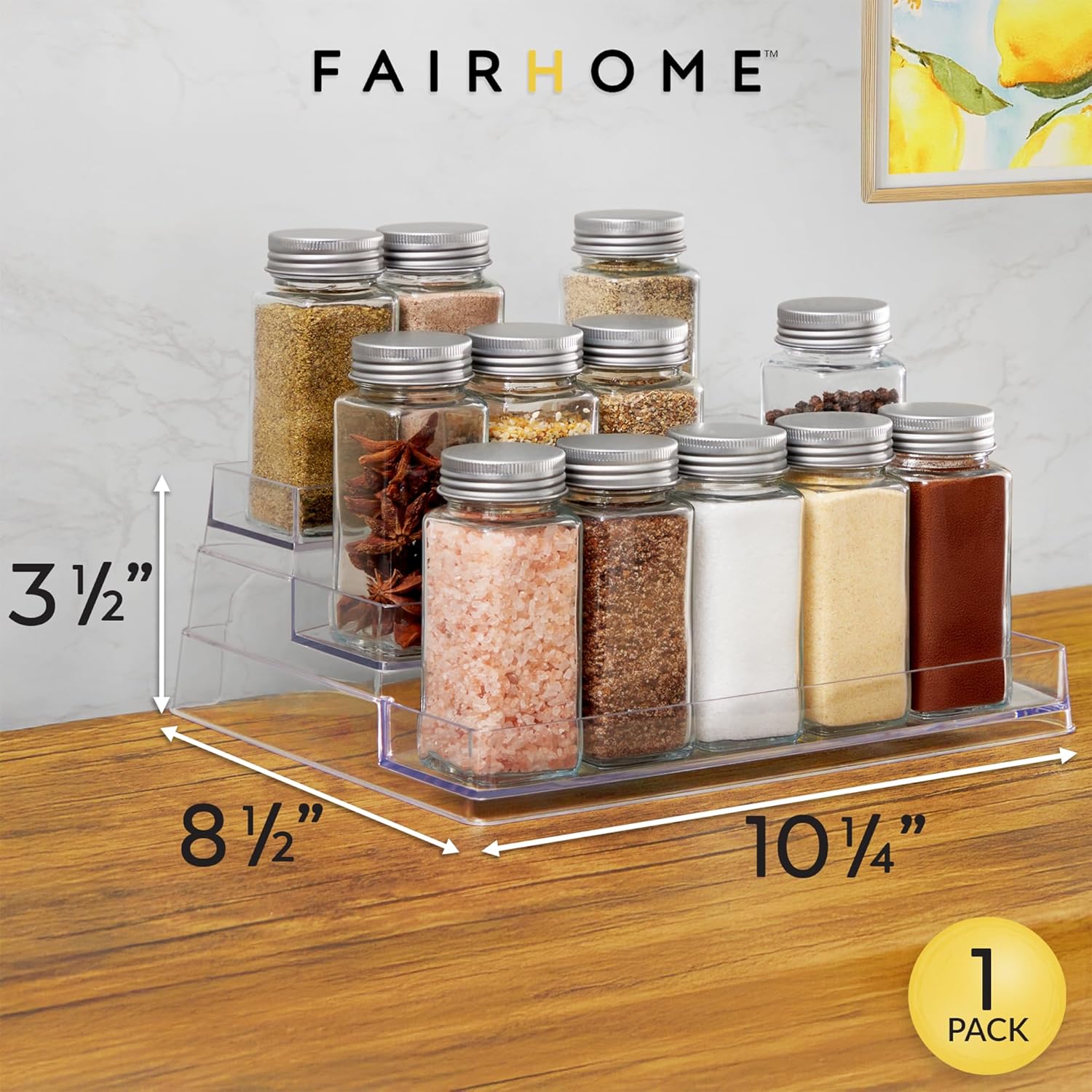 Private Label 3-Tier Spice Rack Organizer Clear Storage Shelf for Kitchen, Bathroom, Bedroom & Office, Home Storage and Organization Dropshipping Friendly