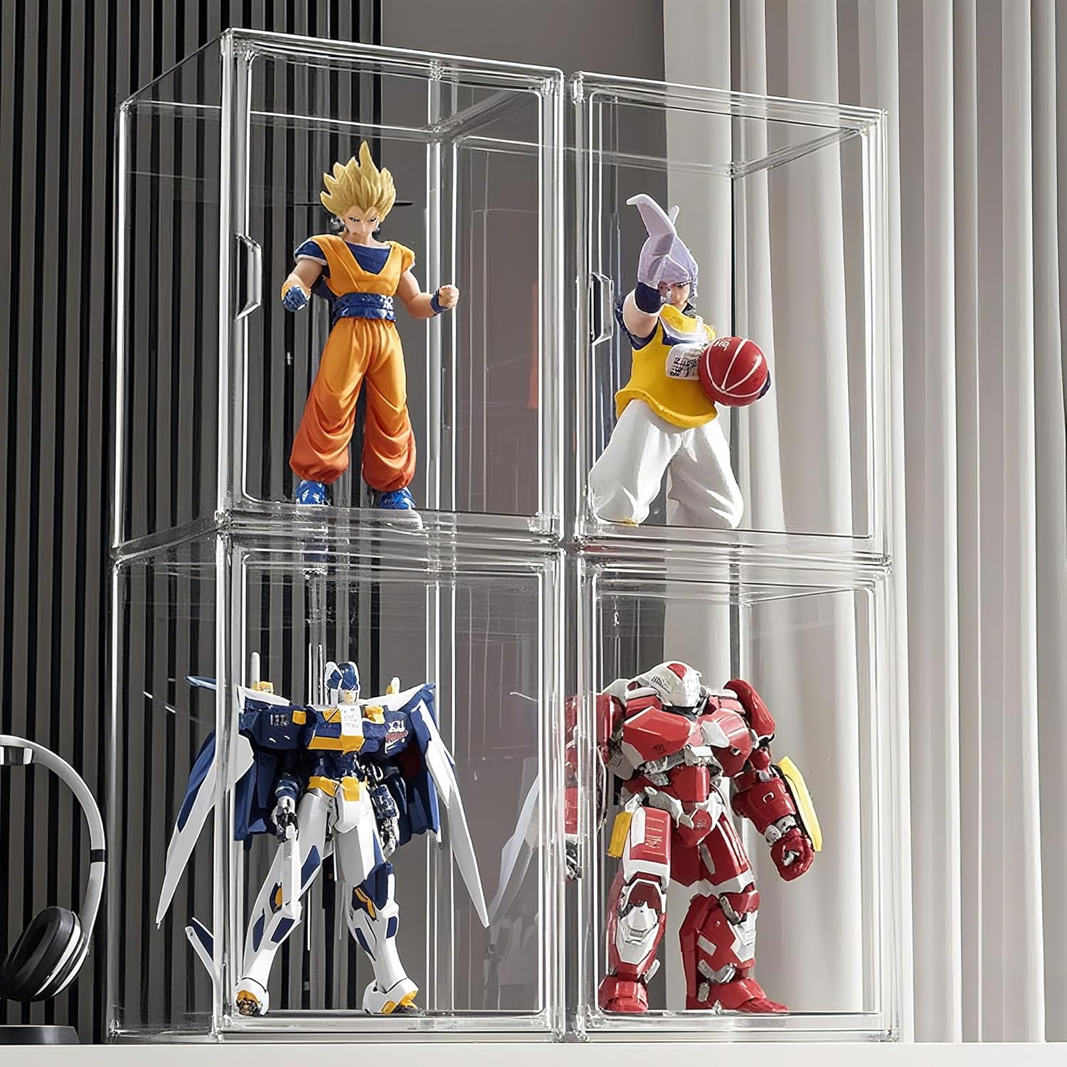 Private Label Clear Acrylic Display Case with Magnetic Lid-Dustproof Plastic Book Storage box,Clear Box,Purse Storage Organizer,Action Figure Display Case,Acrylic Sneaker Shoe Box(1 Pack) Custom Logo Service