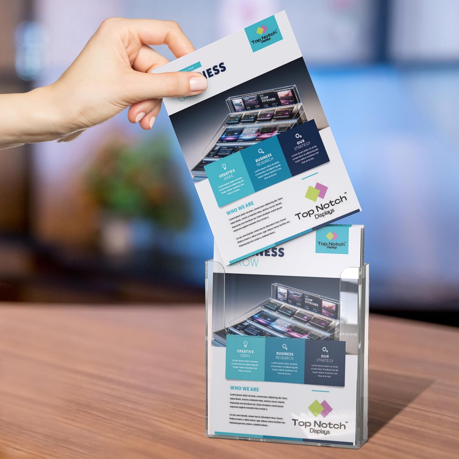 Wholesale Acrylic Brochure Holder for Wall Mounting, Clear Display for 8.5" x 11" Flyers, Literature Holder for Magazines, Pamphlets, Menus, Includes Screws & Plastic Anchors – Pack of 2 China Factory Bulk Supply