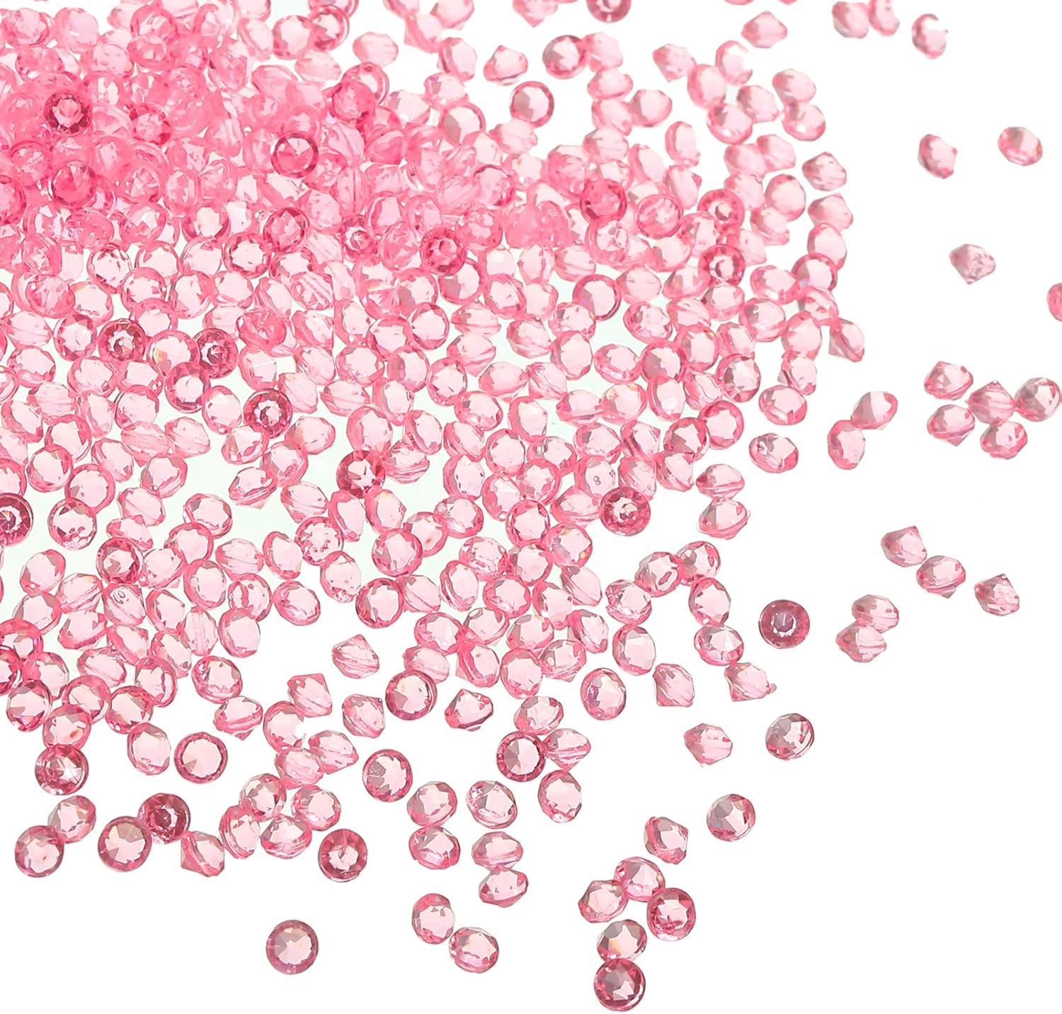 PATIKIL 6000Pcs Acrylic Wedding Diamonds 3mm Table Scatter Confetti Crystals Vase Fillers Gems for Table Centerpiece Bridal Shower Party, Pink