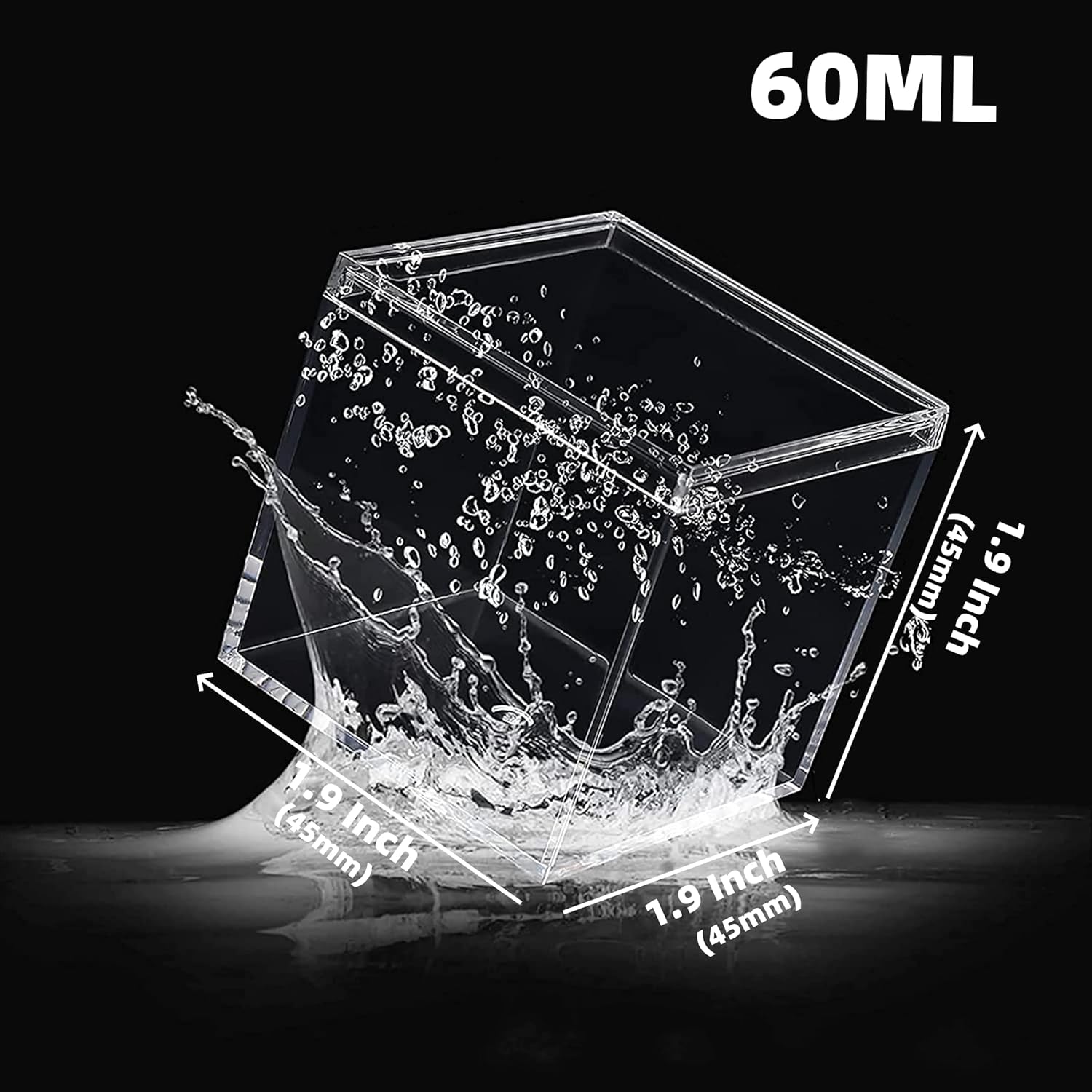 Private Label Small Acrylic Box 4 Packs Clear Boxes with Lid Acrylic Square Cube for Display Jewelry Storage Boxes Party Decorative Box Wholesale Manufacturer