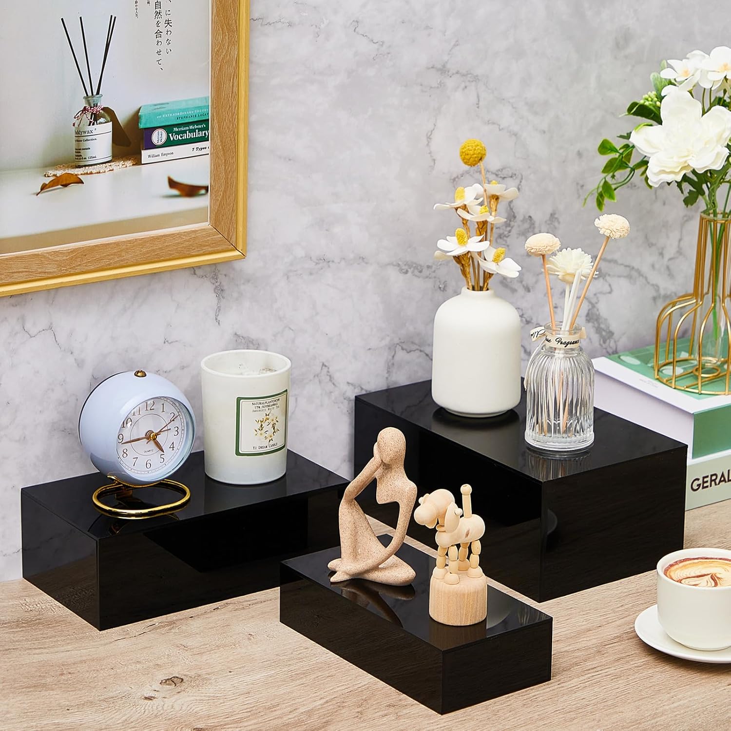 Wholesale OEM ODM Sintuff Buffet Risers 5 Pcs Acrylic Food Display Cube for Buffet Table Dessert Cake Jewelry Figures Show Decor Acrylic Cube Boxes Nesting Risers with Hollow Bottoms(Black,8/9/10/11/12inch) Factory & Supplier