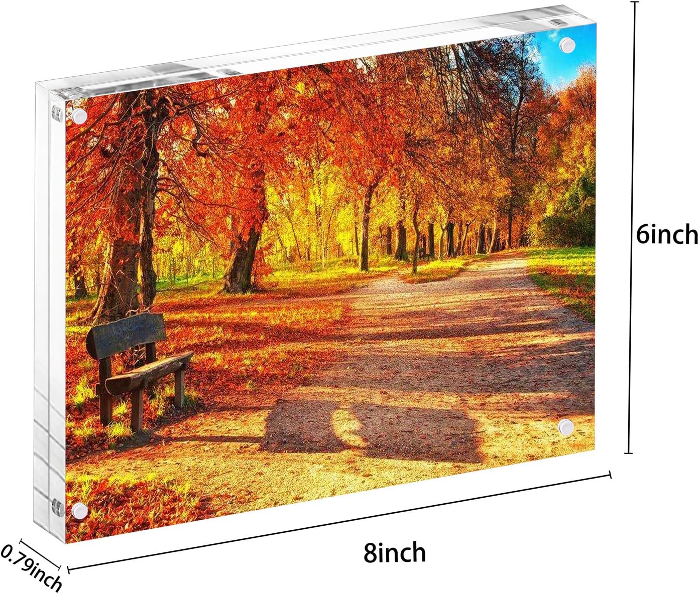 ODM 6x8" Picture Frame,Clear Acrylic Photo Frames, Magnetic Picture Frames,Block Picture Frame For Desktop Display, Record Eternal Memory (1 Pack) Custom Logo Service