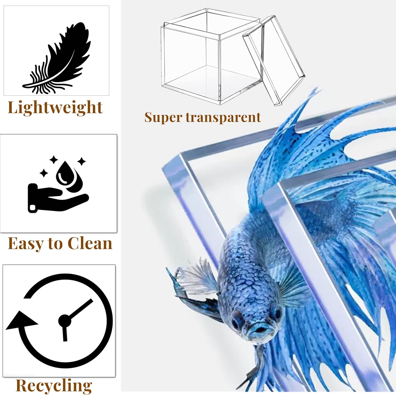 Private Label KissYou Acrylic Box With Lid 4 Pieces Small Clear Square Cube Jewelry Storage Box Wedding Party Gift Candy Boxes Custom Logo Service