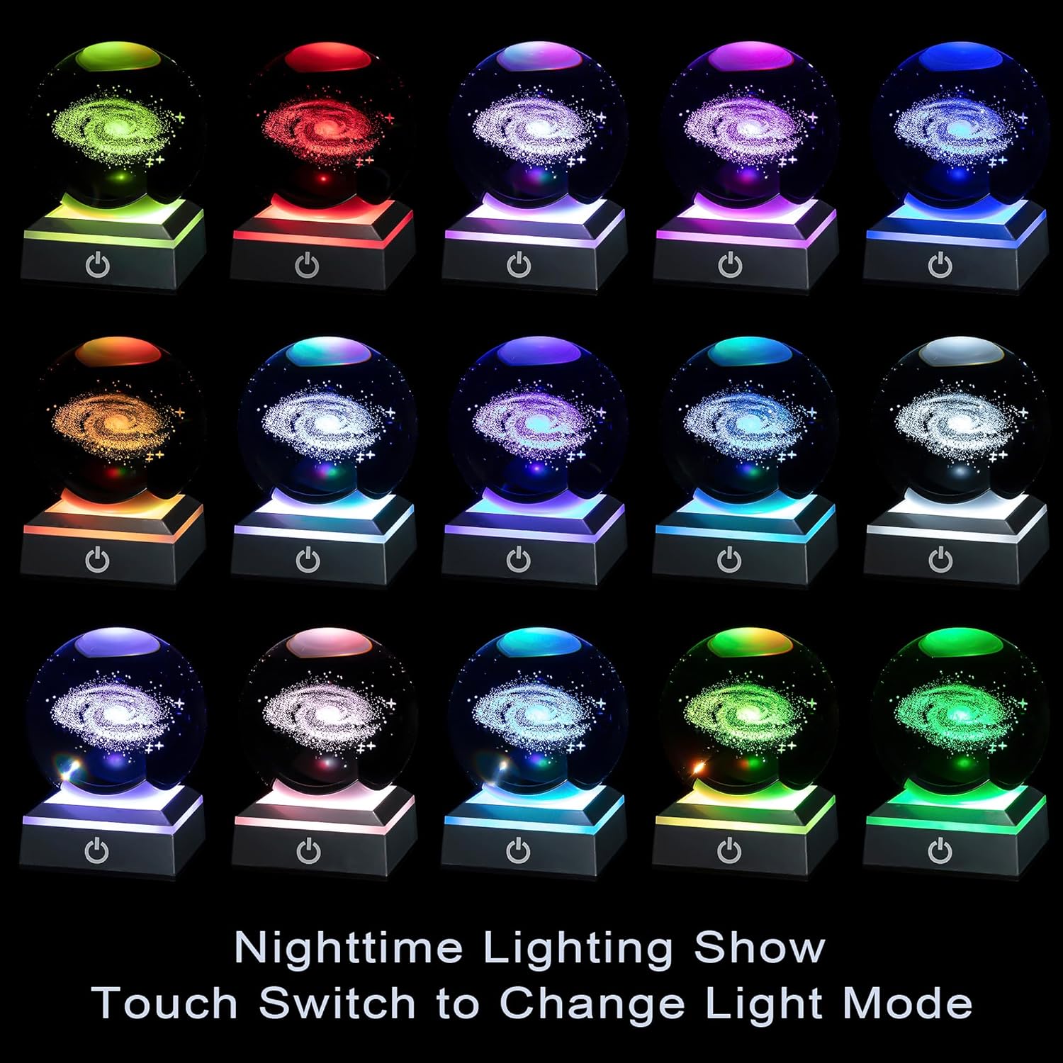 Private Label hochance LED Colorful Light Change Base,Touch Switch Display Pedestals Multicolor Show for 3D Crystal Glass Acrylic or Transparent&Translucent Materials (2.7 inches,Square Stand with Concave Surface) OEM Wholesale Manufacturer