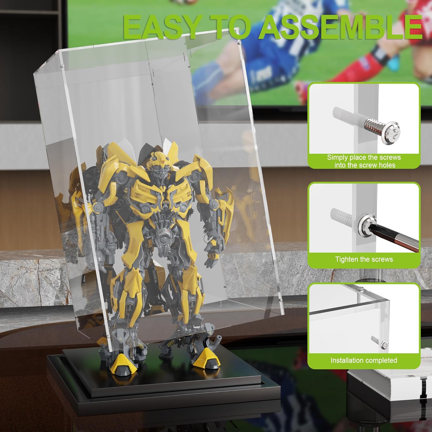 Wholesale OEM ODM Putros Acrylic Display Case for Collectibles Clear Display Box with Mirror and Black Metal Grooved Base for Toys Figures Doll Collectibles Factory & Supplier