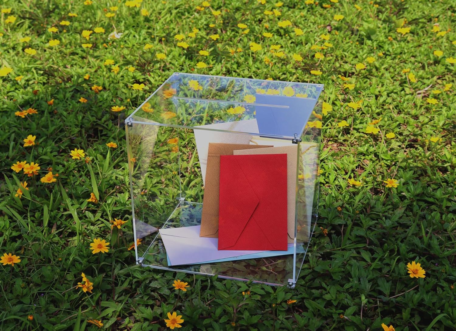 ODM All Clear Acrylic Card Box, DIY Wedding Box with Your DIY Print, Assembly Box for Reception/Wedding Box/Party Graduation & Birthday Baby Shower Decorations(10x10x8.5) Custom Mold Development