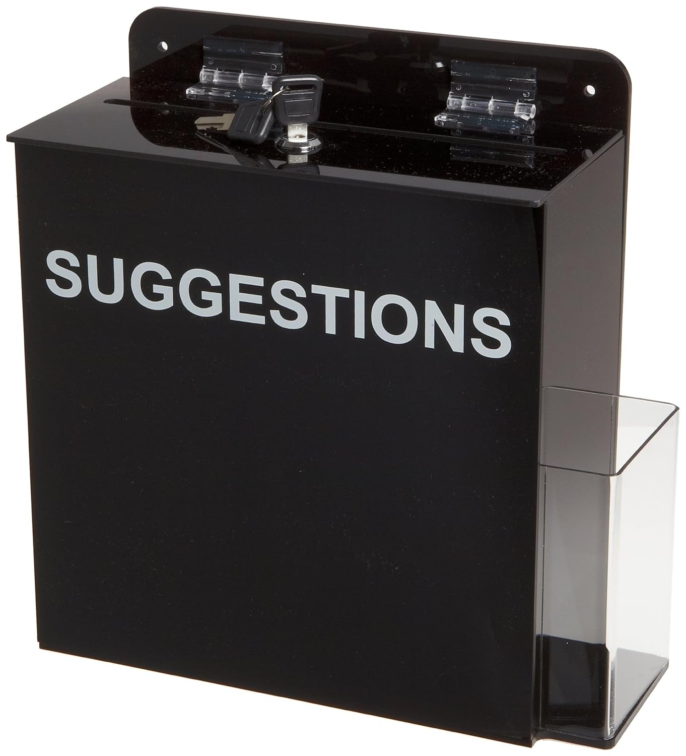 Brady Acrylic Suggestion Box, Black