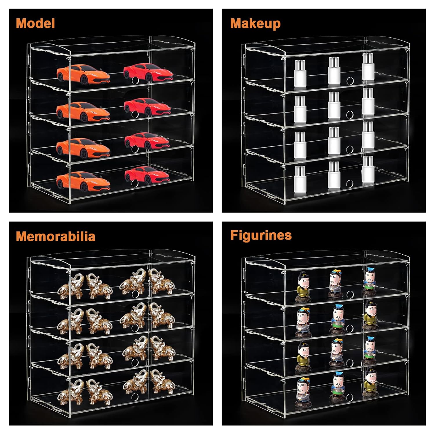 Wholesale OEM ODM Acrylic Display Case 4 Layer Bakery Pastry Display Case Countertop Dessert Acrylic Display Shelf Donut Cookie Display Cabinet Plastic Case Factory & Supplier