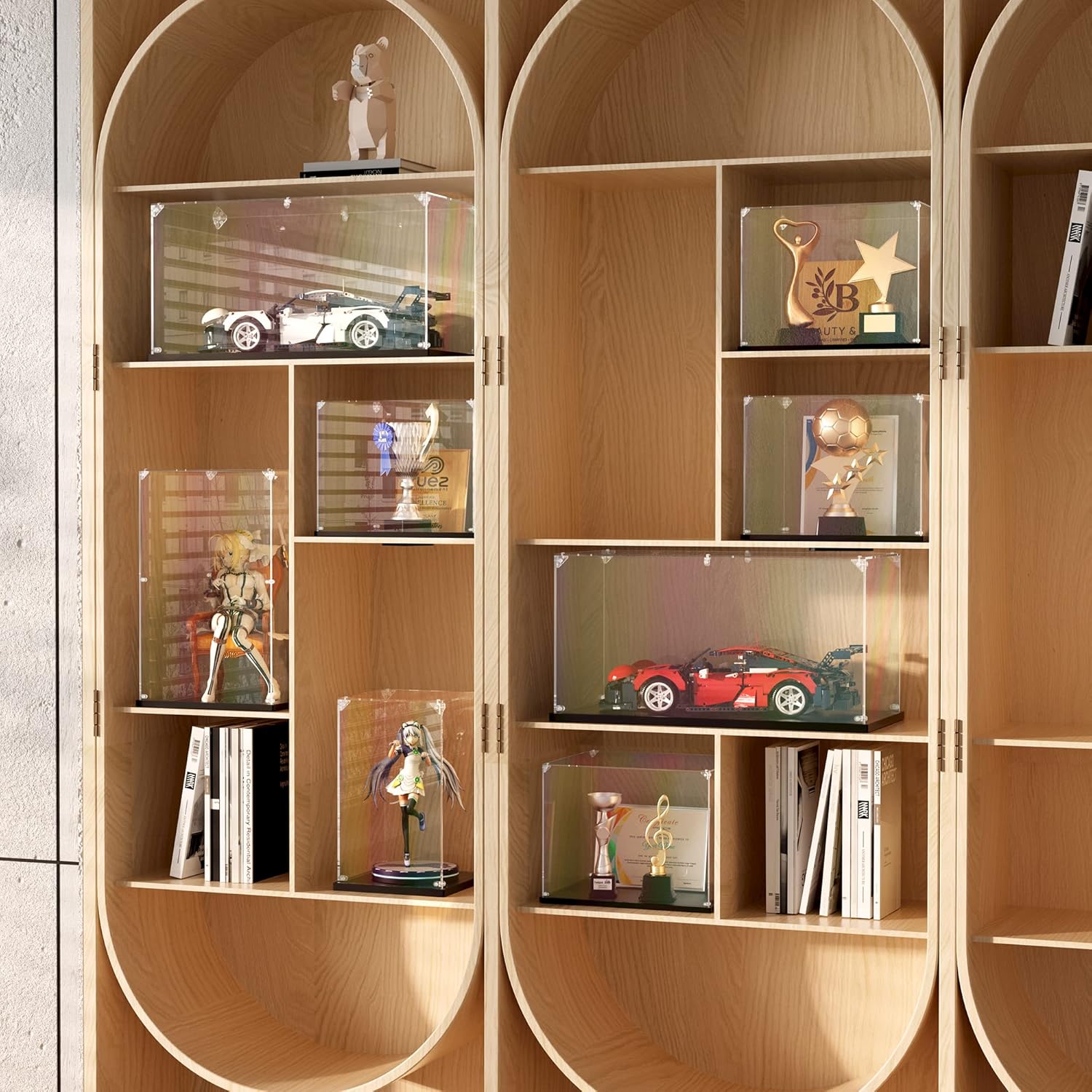 Wholesale OEM ODM Clear Acrylic Display Case, Self-Assemble Showcase for Collectibles, Action Figures, Dolls, Toys - Alternative Glass Box for Commemorative Gifts (11x11x11 inch, 28x28x28 cm) Factory & Supplier