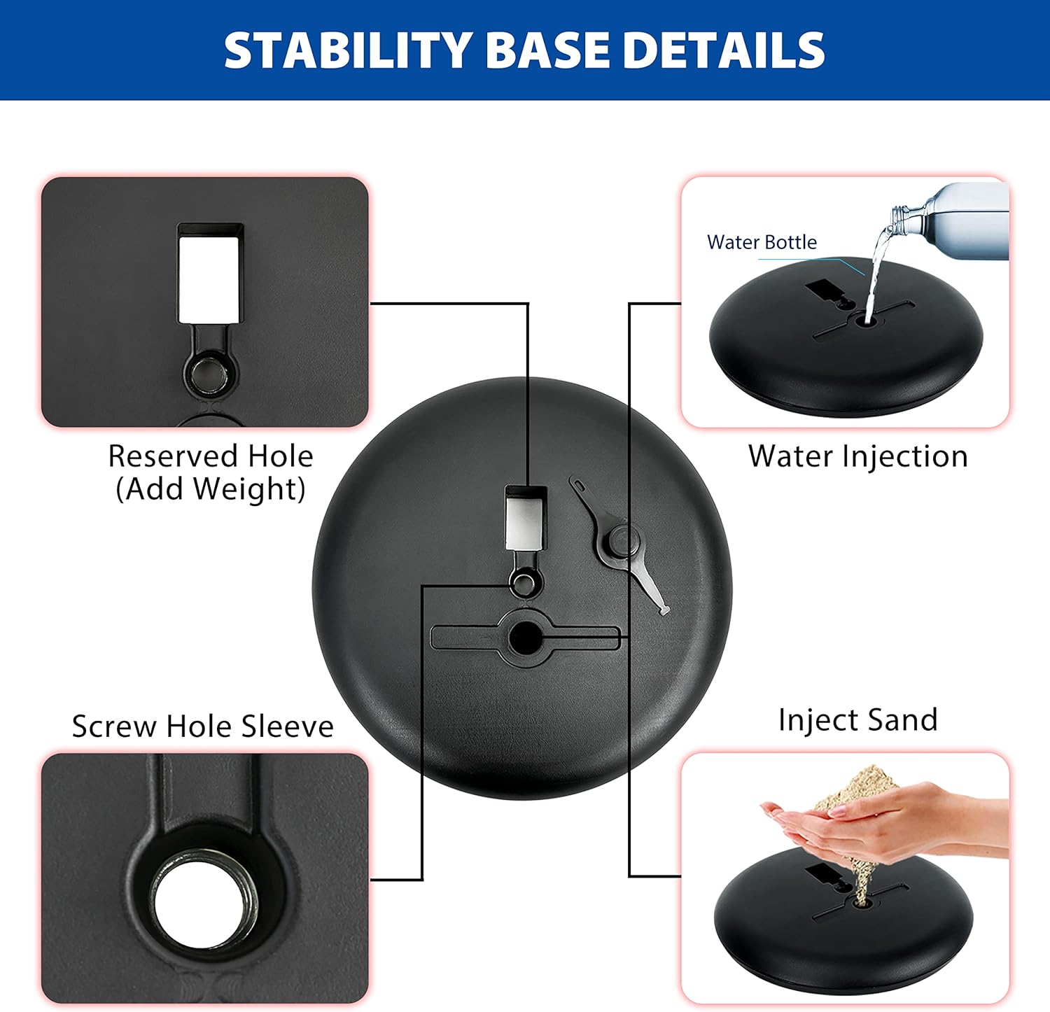 Private Label 6Packs 8.5x11 Inch Adjustable Pedestal Poster Sign Stand, Heavy Duty Floor Standing Sign Holder Stand Aluminum Snap Open Frame for Vertical and Horizontal View Sign Displayed(Black) OEM Wholesale Manufacturer