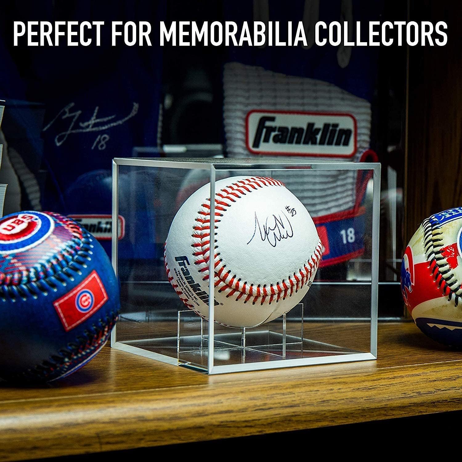 ODM Baseball Display Case, UV Protected Acrylic Cube Baseball Holder Square Clear Box Memorabilia Display Storage Sports Official Baseball Autograph Display Case - Fits Official Size Ball(2 Pack Custom Logo Service