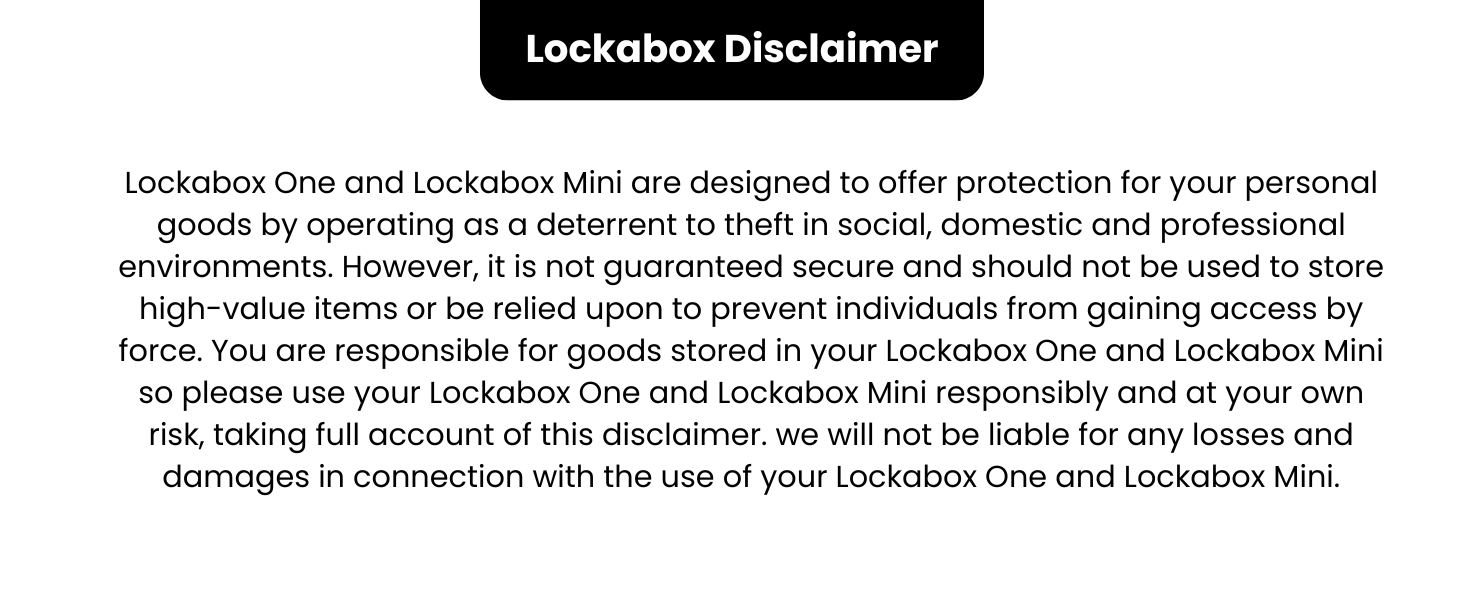 Lockabox Disclaimer